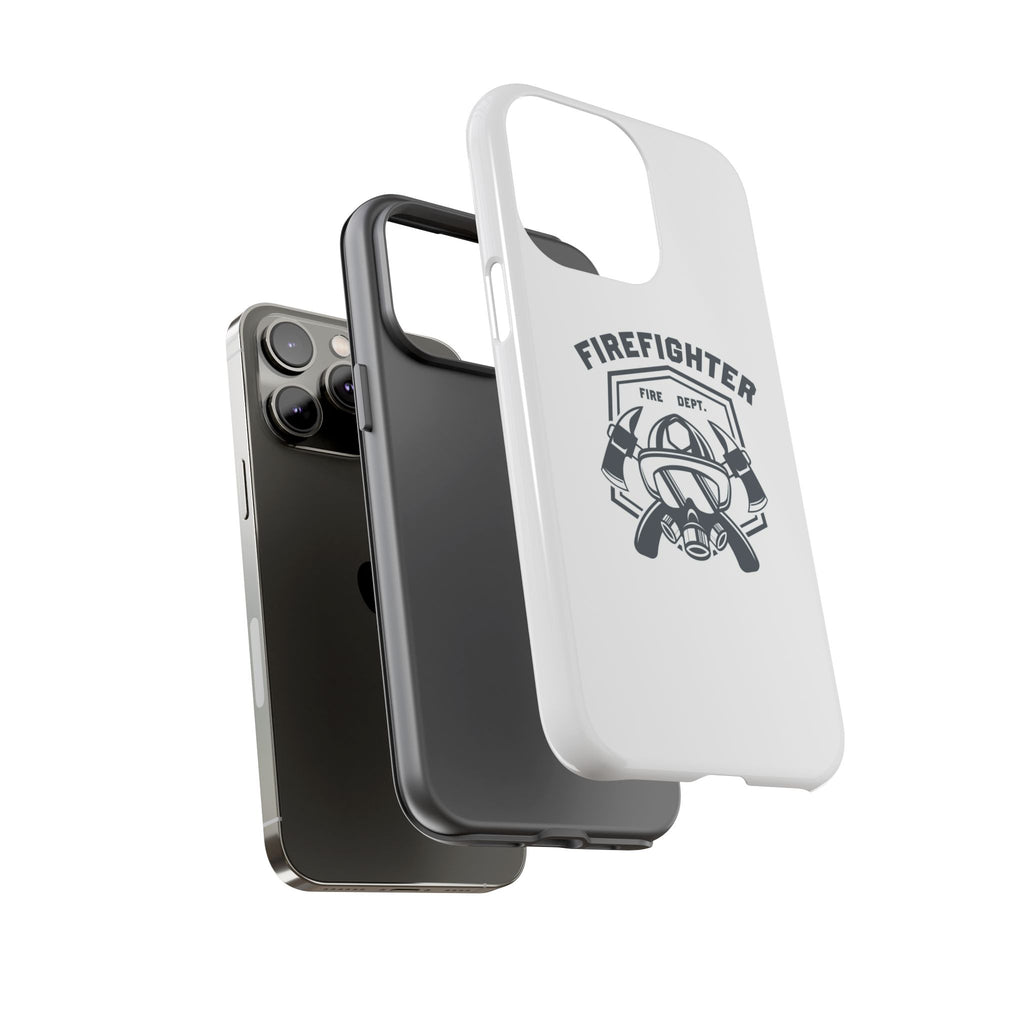 Firefighter Tough Phone Case — Fire Dept Helmet & Axes Protective Cover
