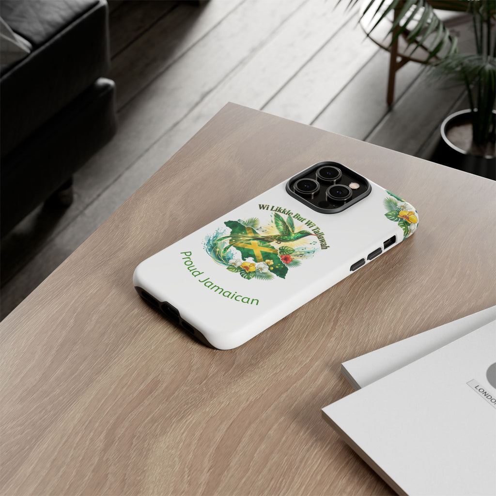 Jamaica Hummingbird Phone Case — “Wi Likkle But Wi Tallawah” Tropical Protective Cover