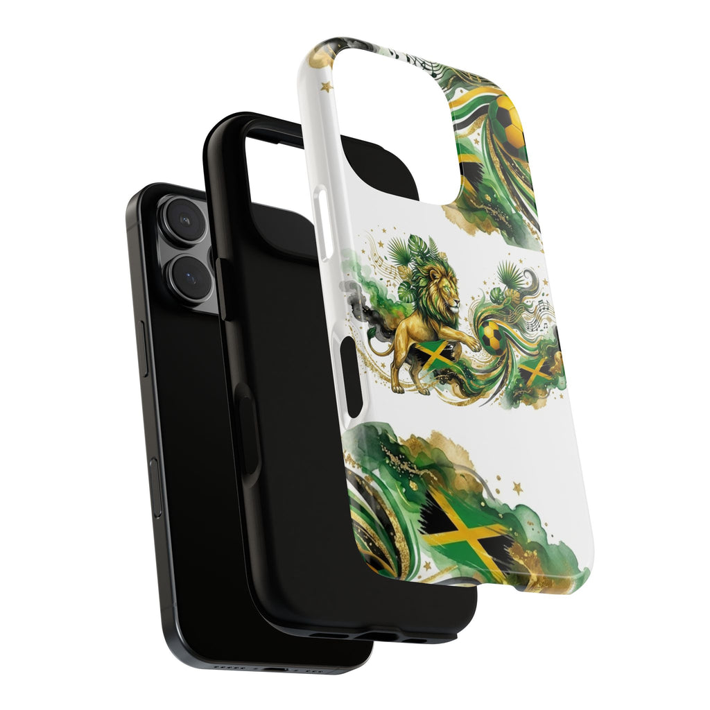 Jamaica Lion Phone Case — Jamaican Flag Rasta Protective Tough Case
