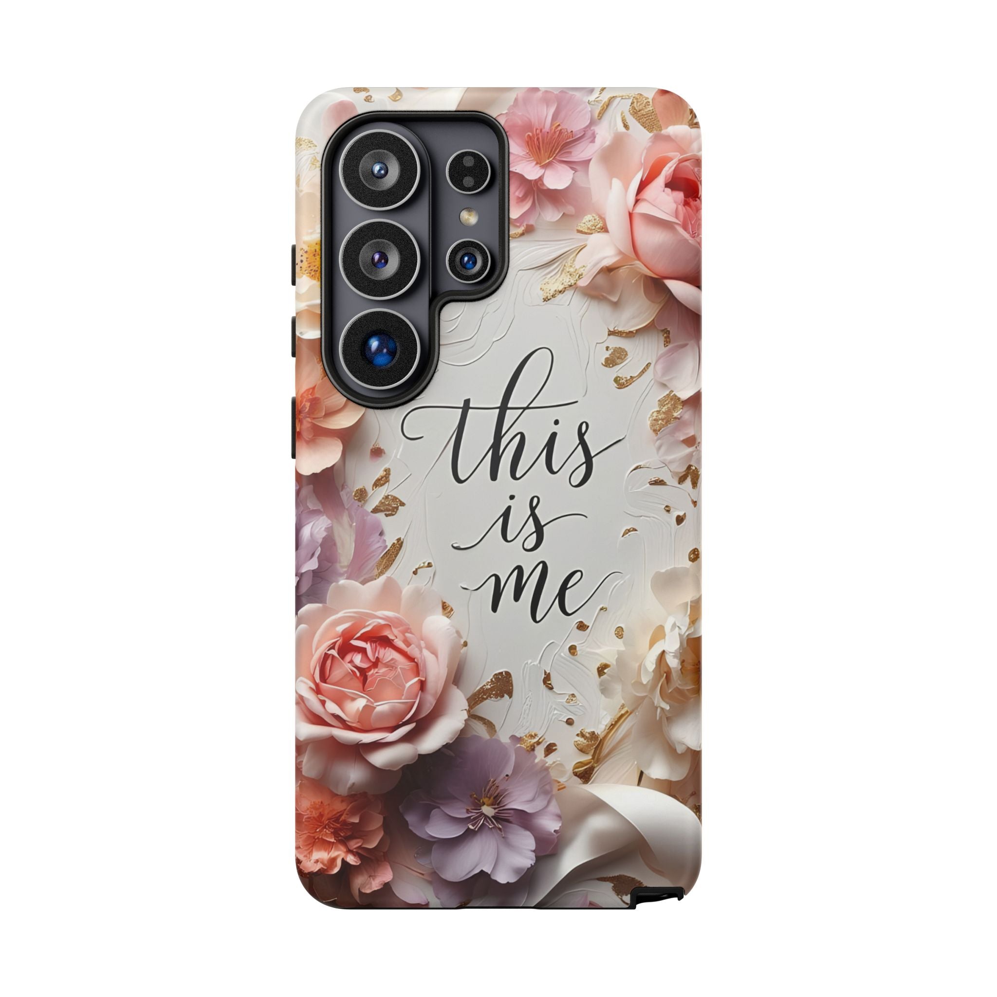 Floral "This Is Me" Tough Phone Case — Protective Floral iPhone Cover for Self-Expression, Gift for Her