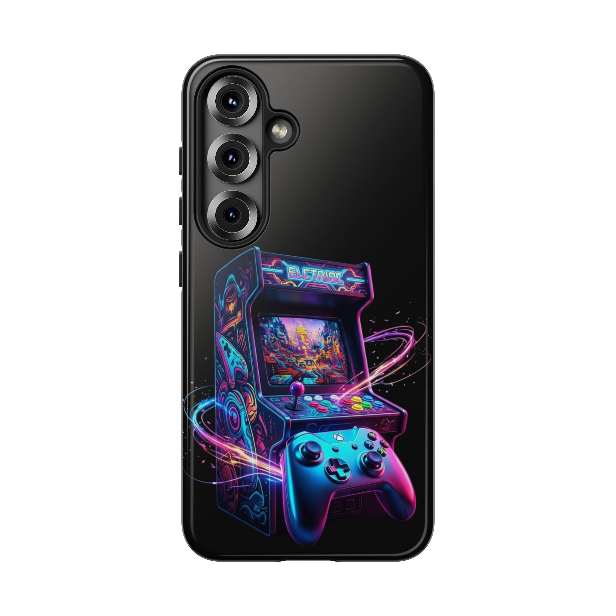 Retro Arcade Phone Case — Neon Gaming Controller Design