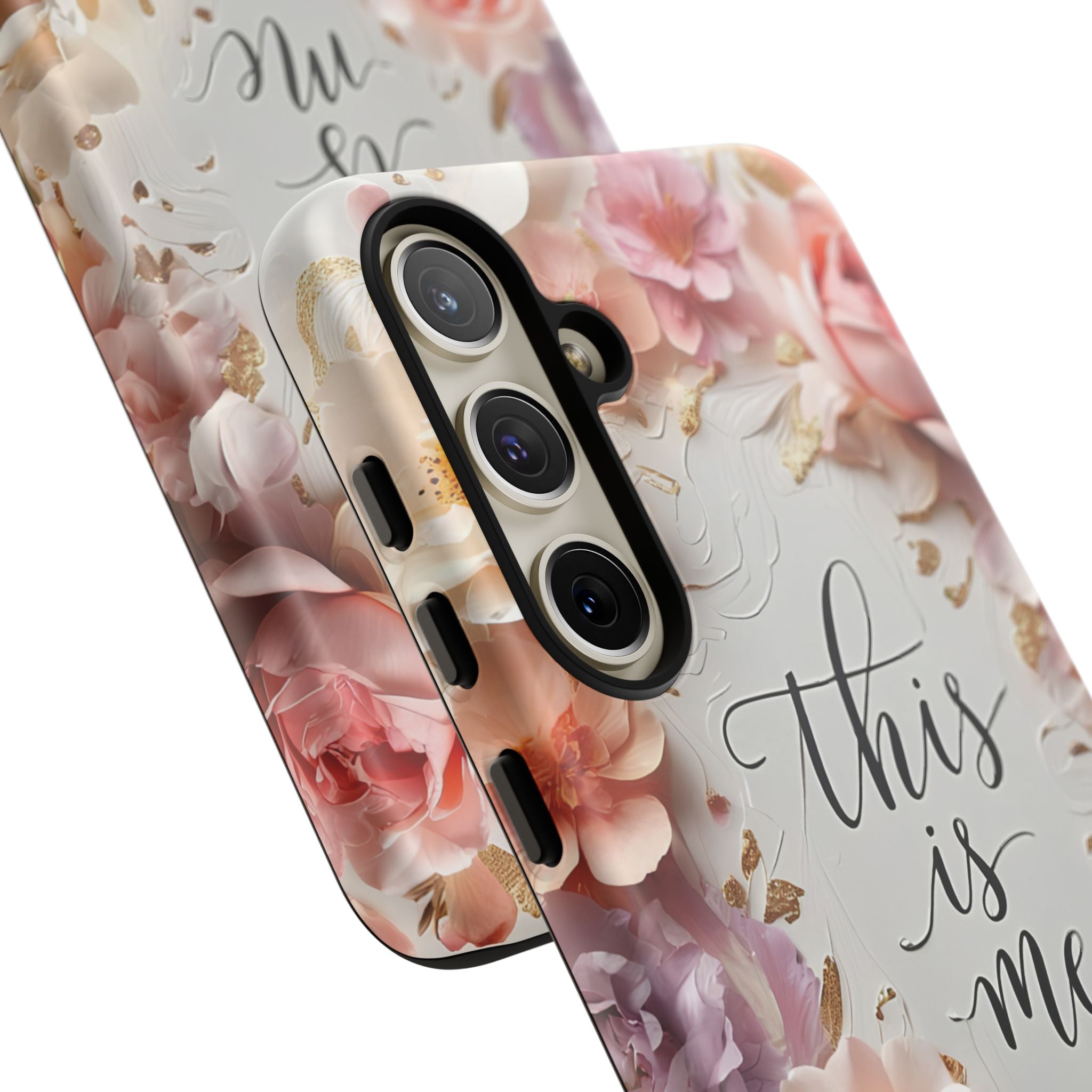 Floral "This Is Me" Tough Phone Case — Protective Floral iPhone Cover for Self-Expression, Gift for Her