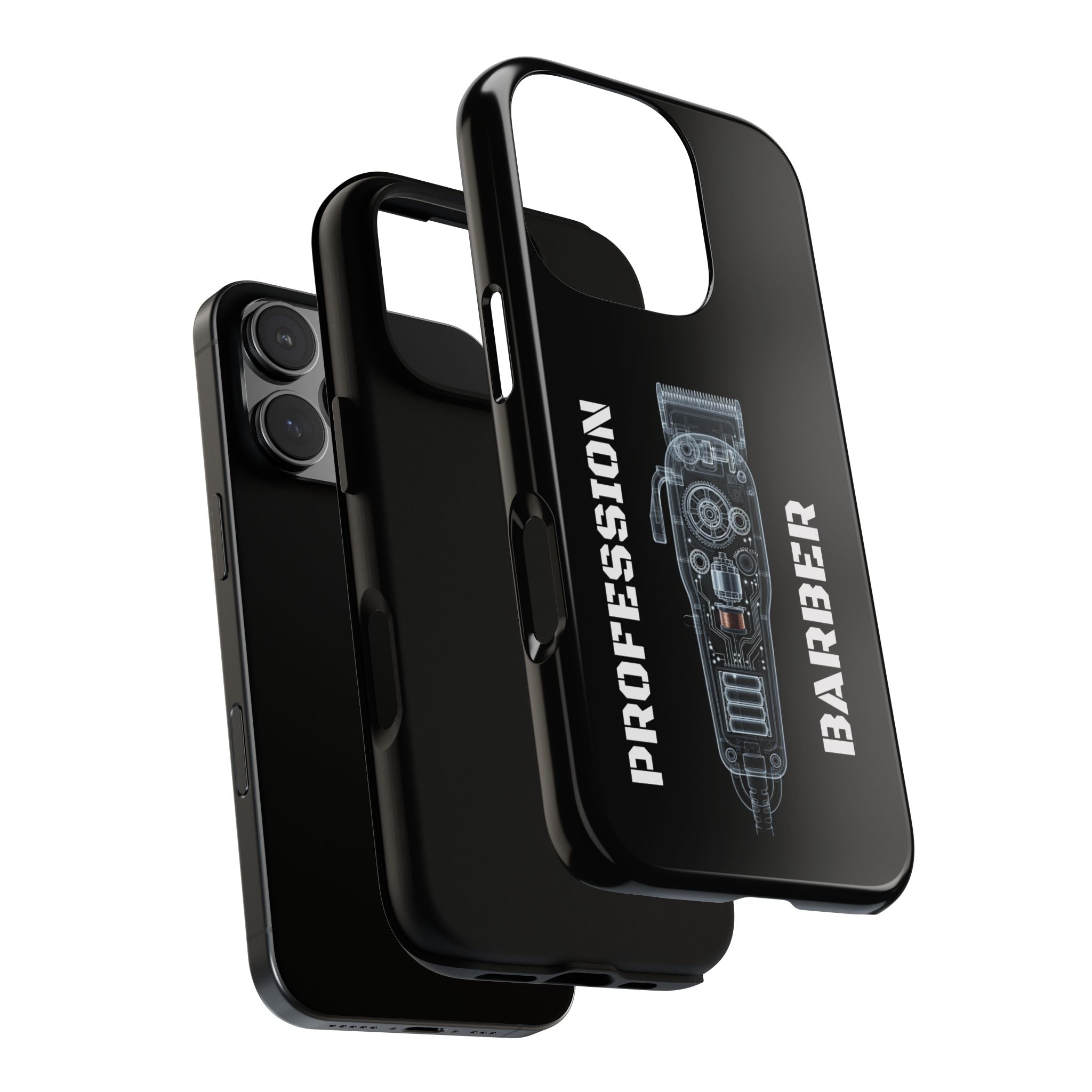 Barber Clip Cord X‑Ray Tough Phone Case – Professional Barber Gift