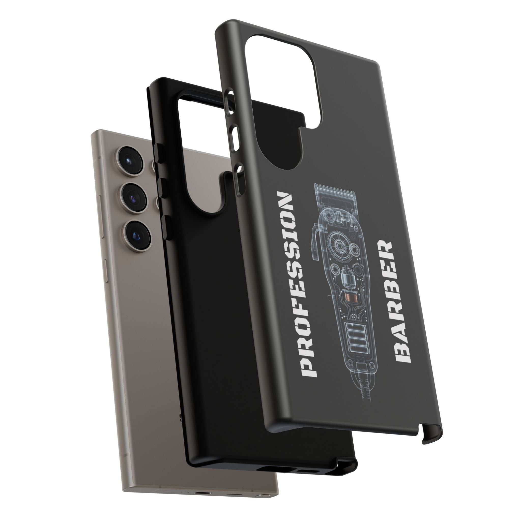 Barber Clip Cord X‑Ray Tough Phone Case – Professional Barber Gift