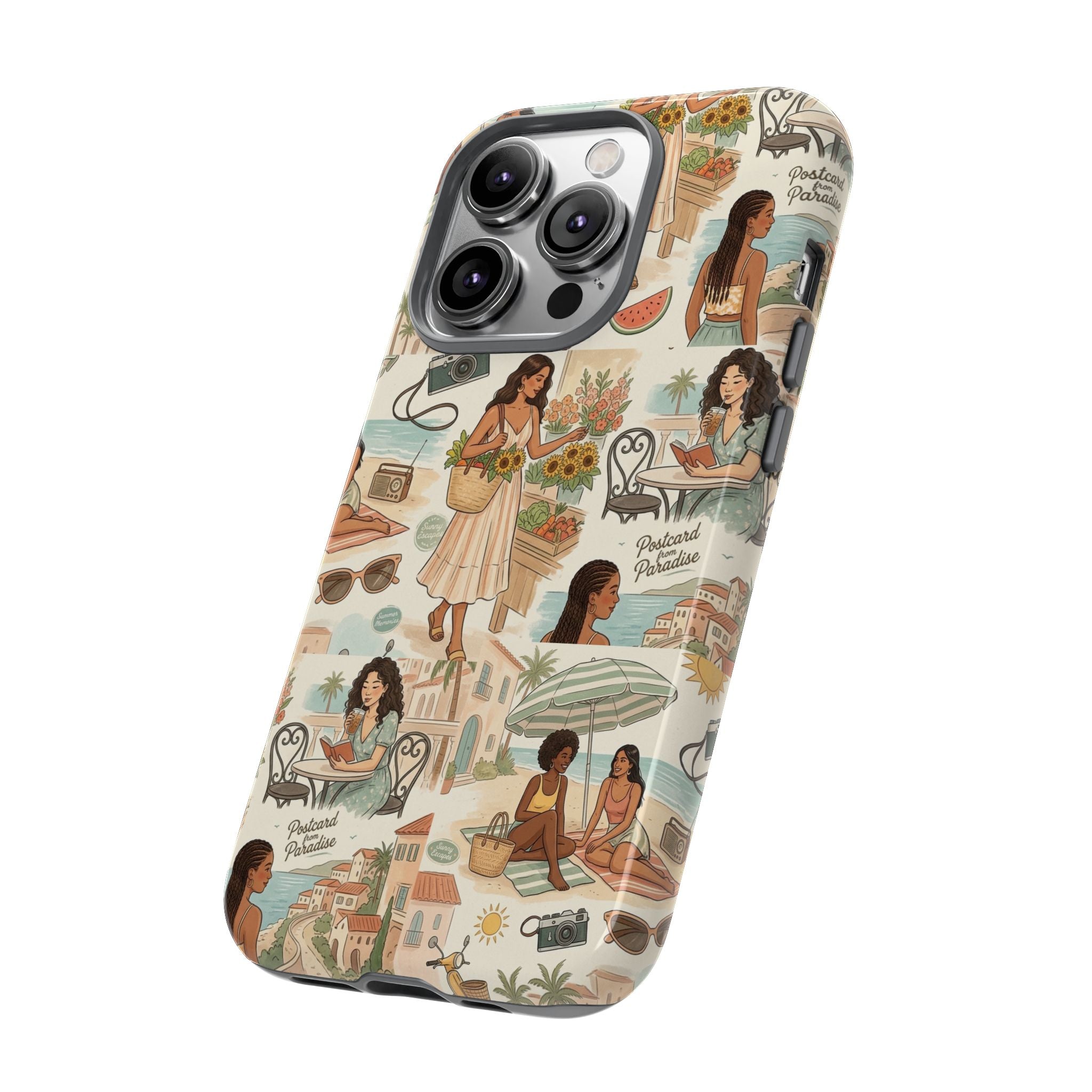 Tropical Vacation Phone Case — Vintage Beach Women Pattern