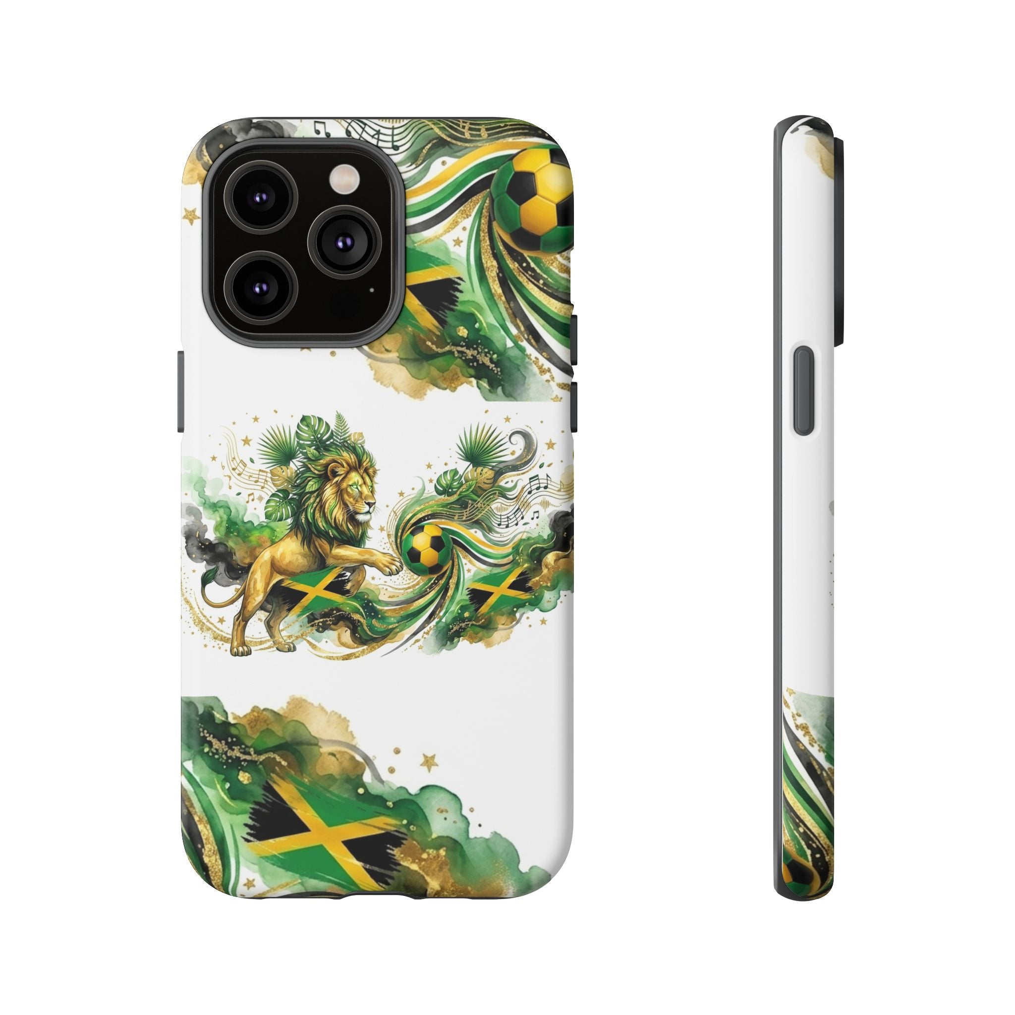 Jamaica Lion Phone Case — Jamaican Flag Rasta Protective Tough Case