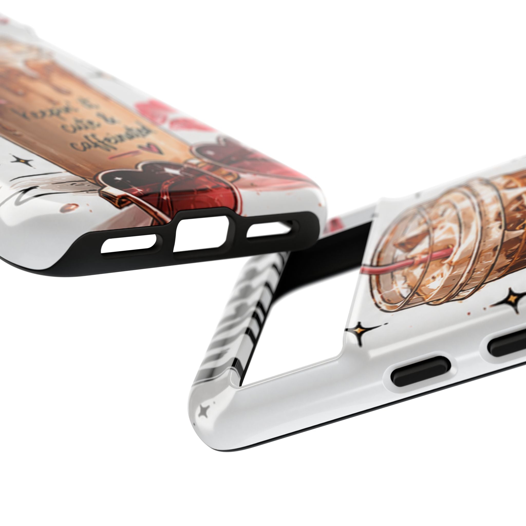 Phone Case — "Keepin' It Cute & Caffeinated" Iced Coffee Design
