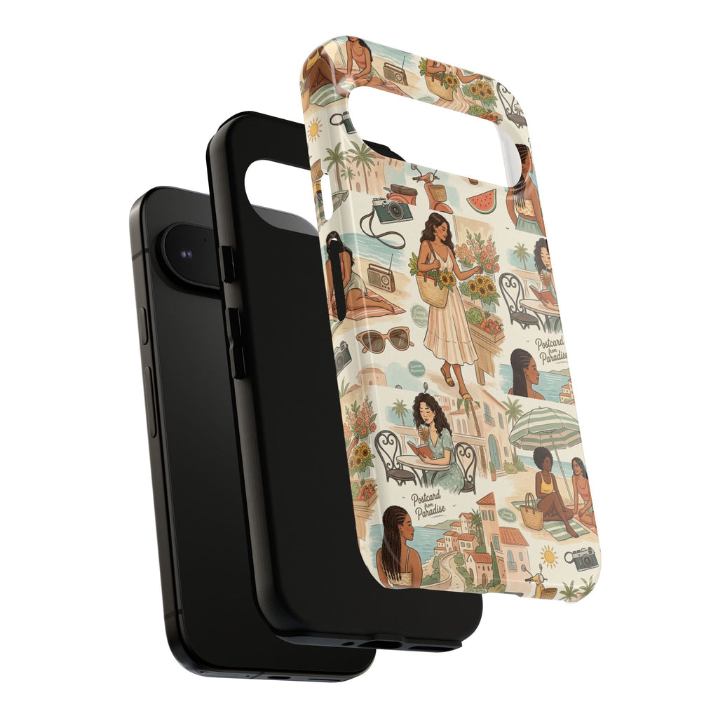 Tropical Vacation Phone Case — Vintage Beach Women Pattern
