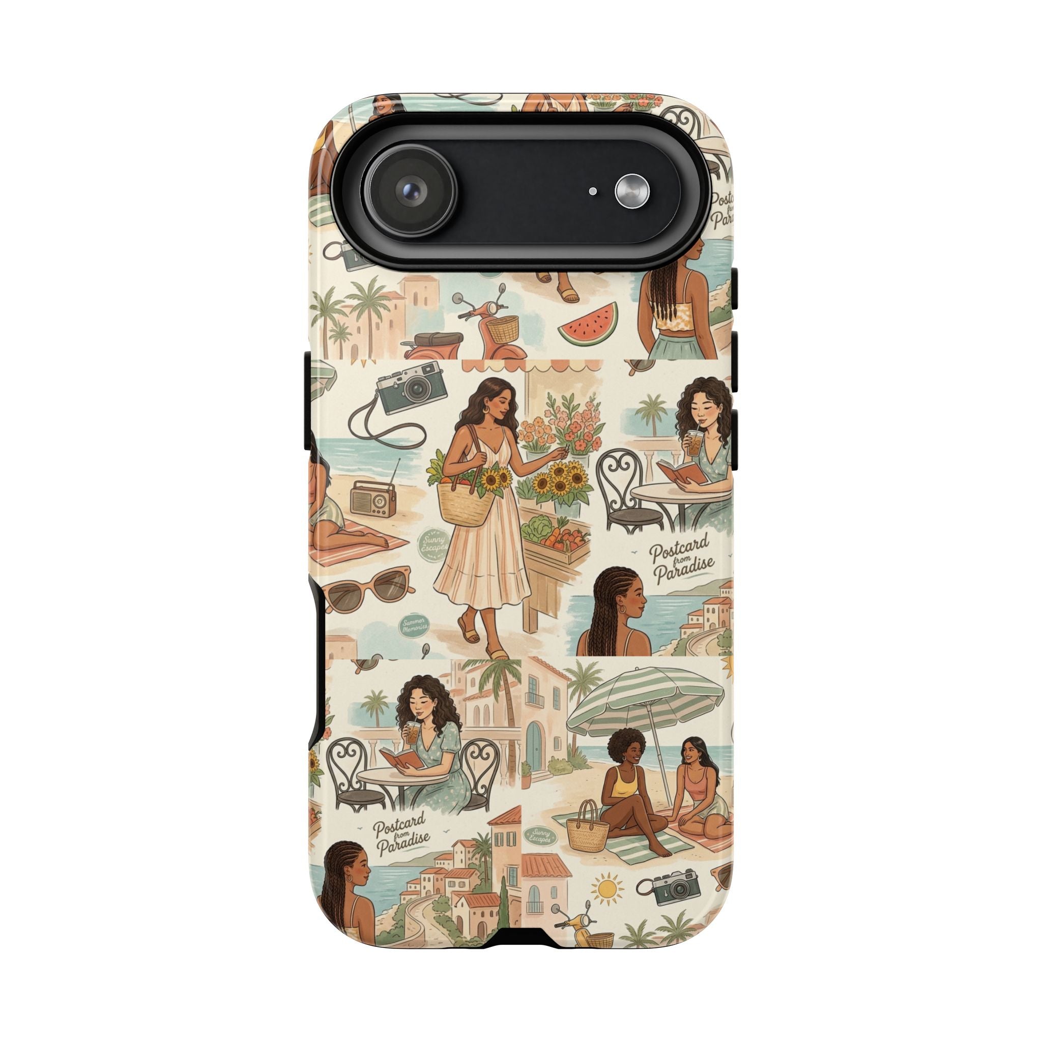 Tropical Vacation Phone Case — Vintage Beach Women Pattern