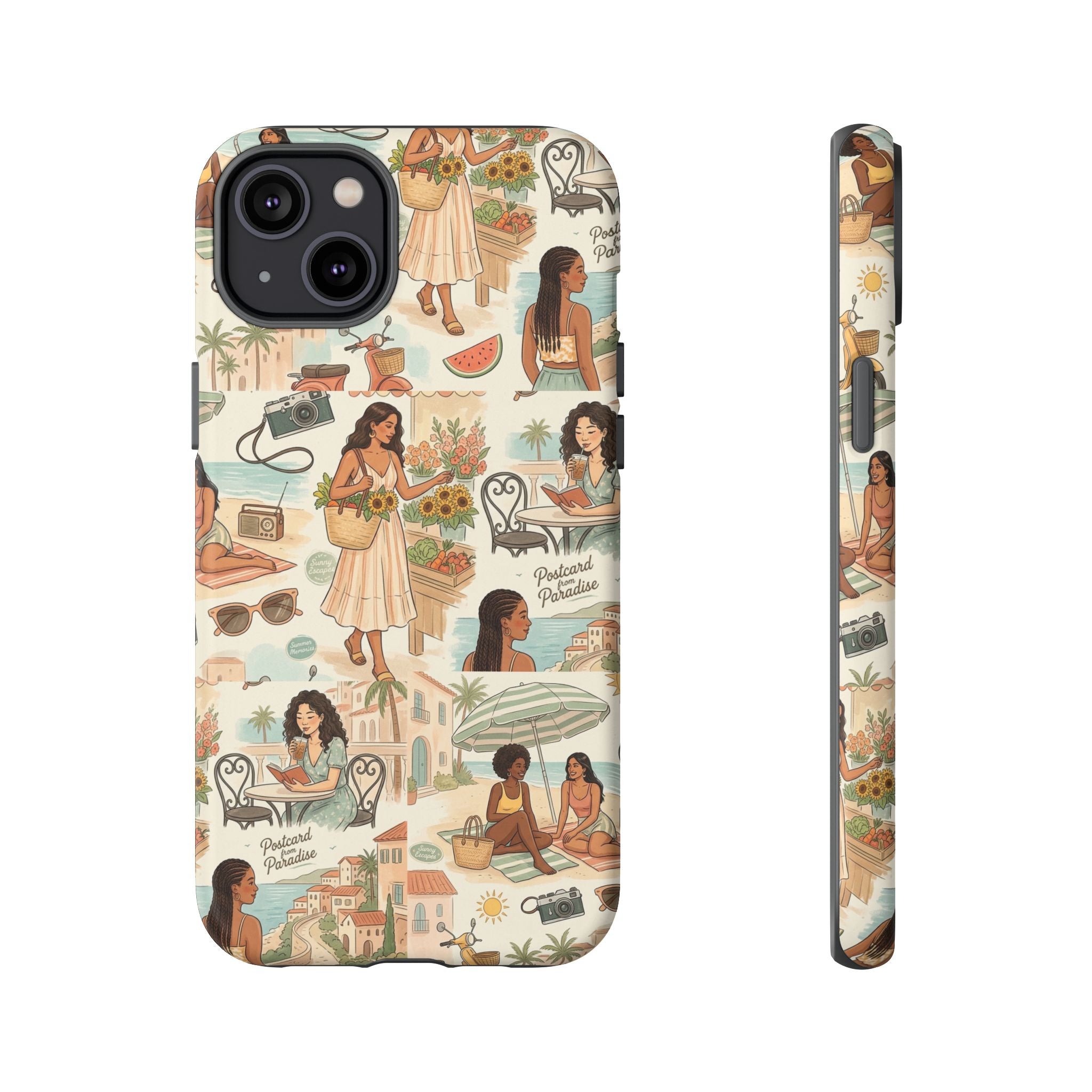 Tropical Vacation Phone Case — Vintage Beach Women Pattern