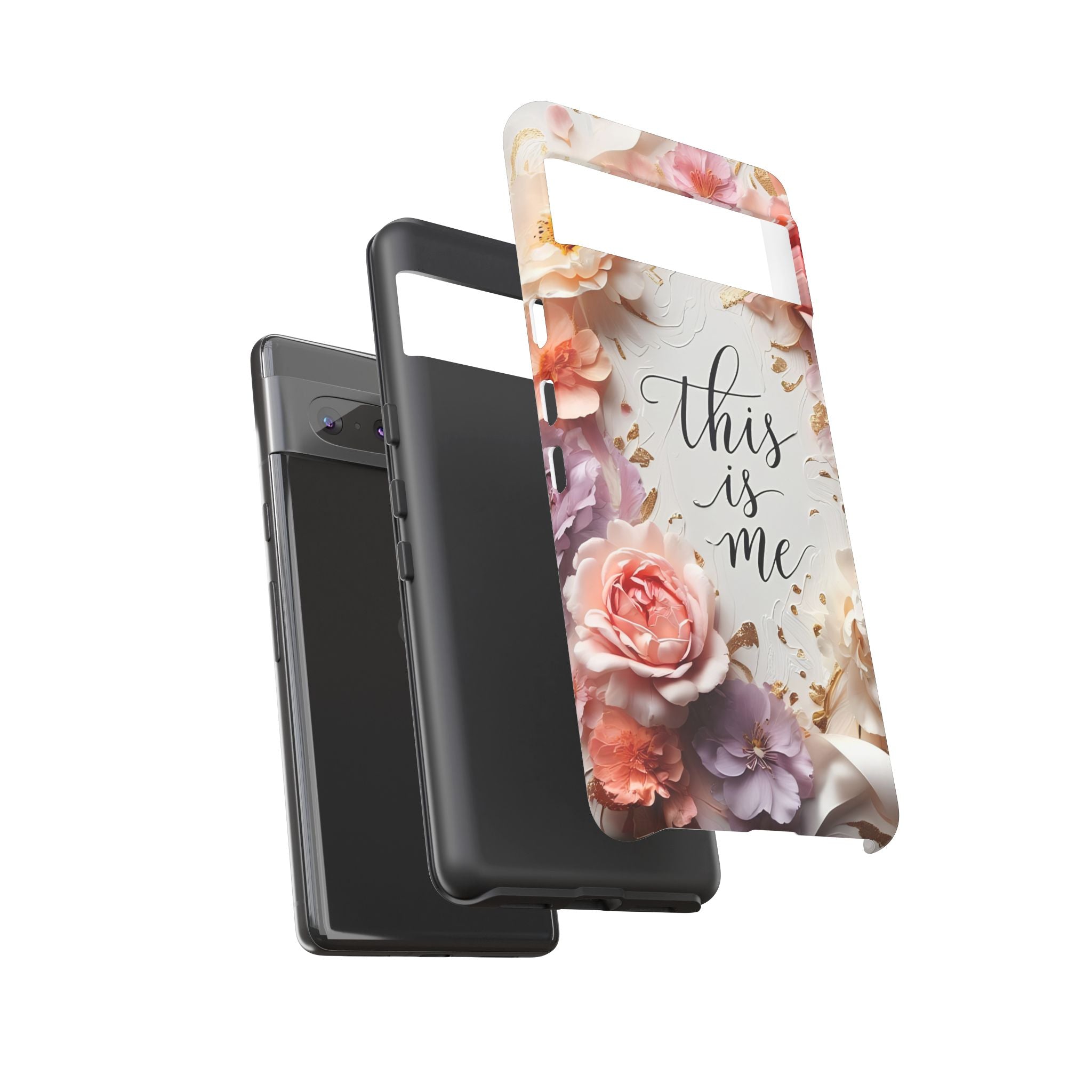 Floral "This Is Me" Tough Phone Case — Protective Floral iPhone Cover for Self-Expression, Gift for Her