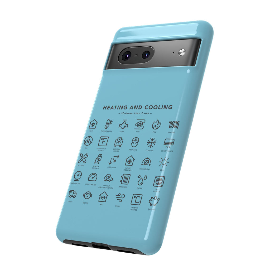 Heating and Cooling Icons Phone Case – HVAC Technician Protective Phone Cover