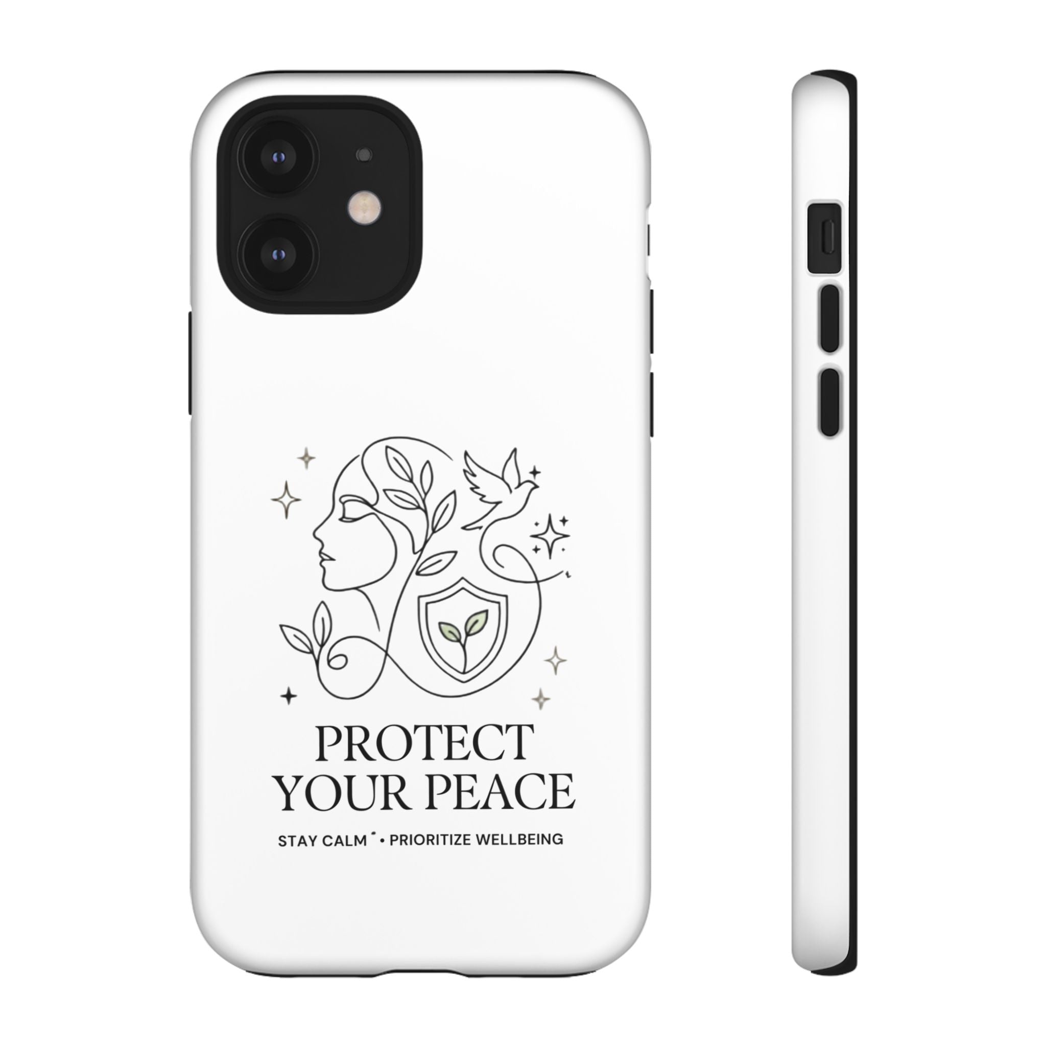 Protect Your Peace Phone Case – Minimalist Wellness iPhone Cover