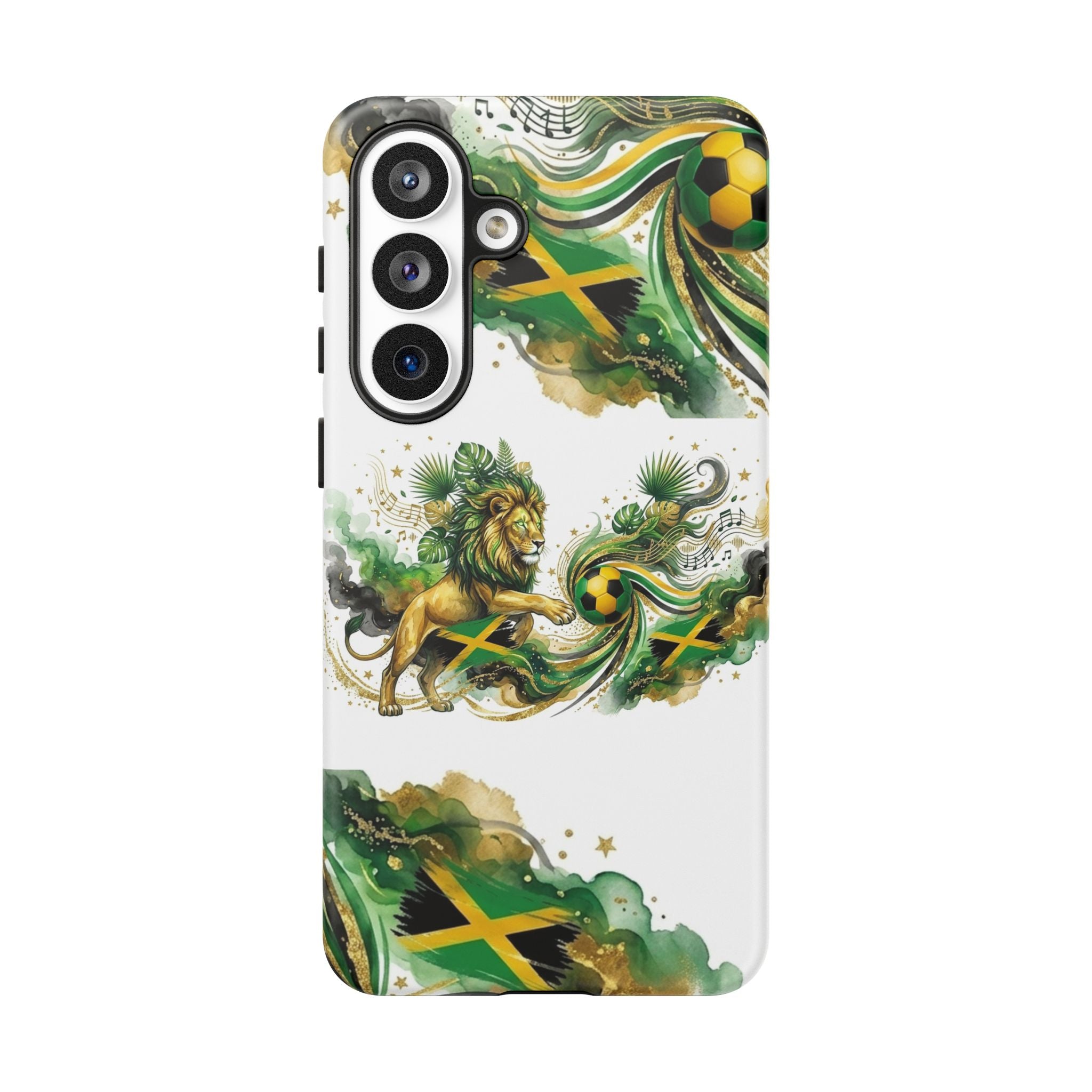 Jamaica Lion Phone Case — Jamaican Flag Rasta Protective Tough Case