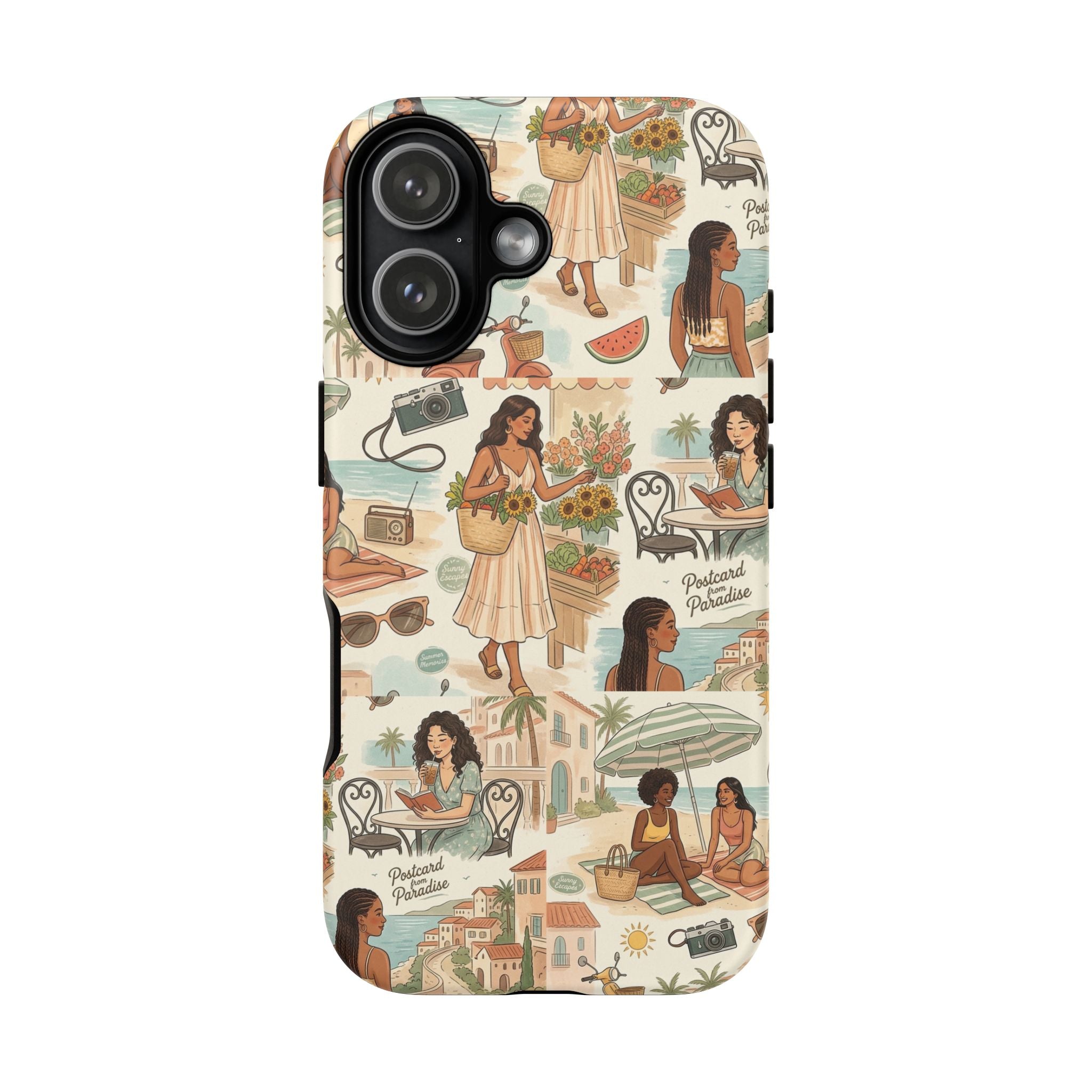 Tropical Vacation Phone Case — Vintage Beach Women Pattern