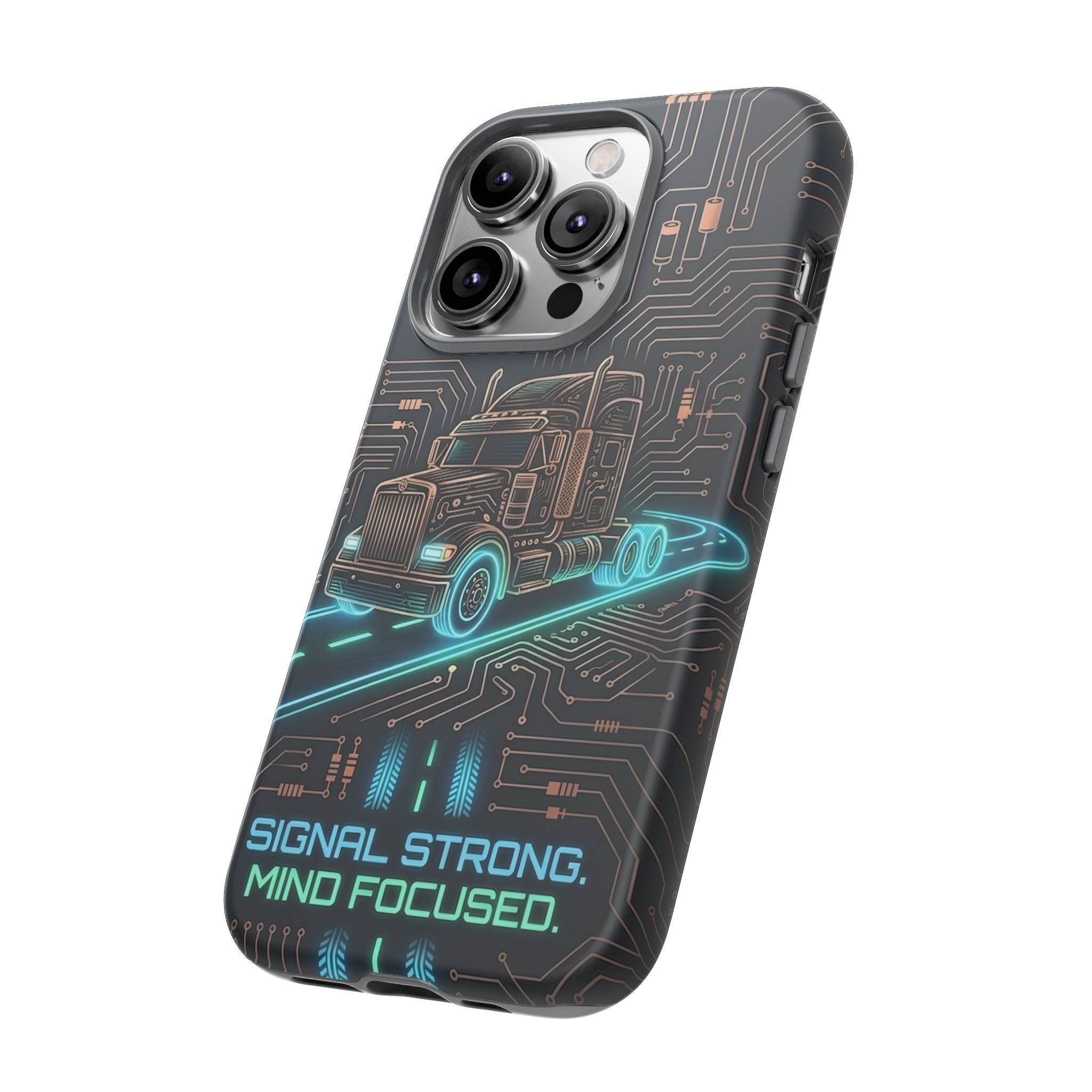 Truck Driver Gamer Phone Case — “Real Life. No Pause Button.”