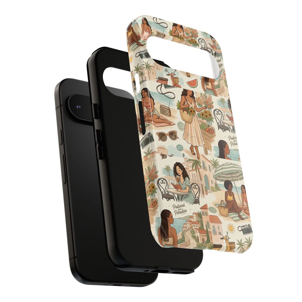Tropical Vacation Phone Case — Vintage Beach Women Pattern