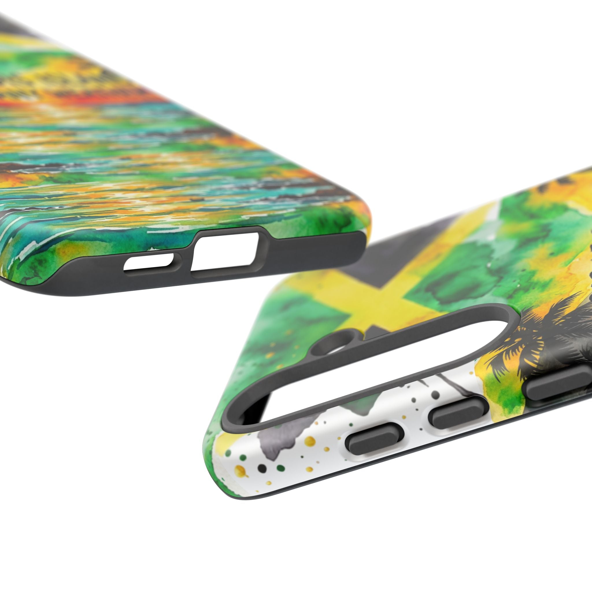 Phone Case — "Born Fi Dis Island, Built Fi Any Weather" Tropical Beach Protective Case