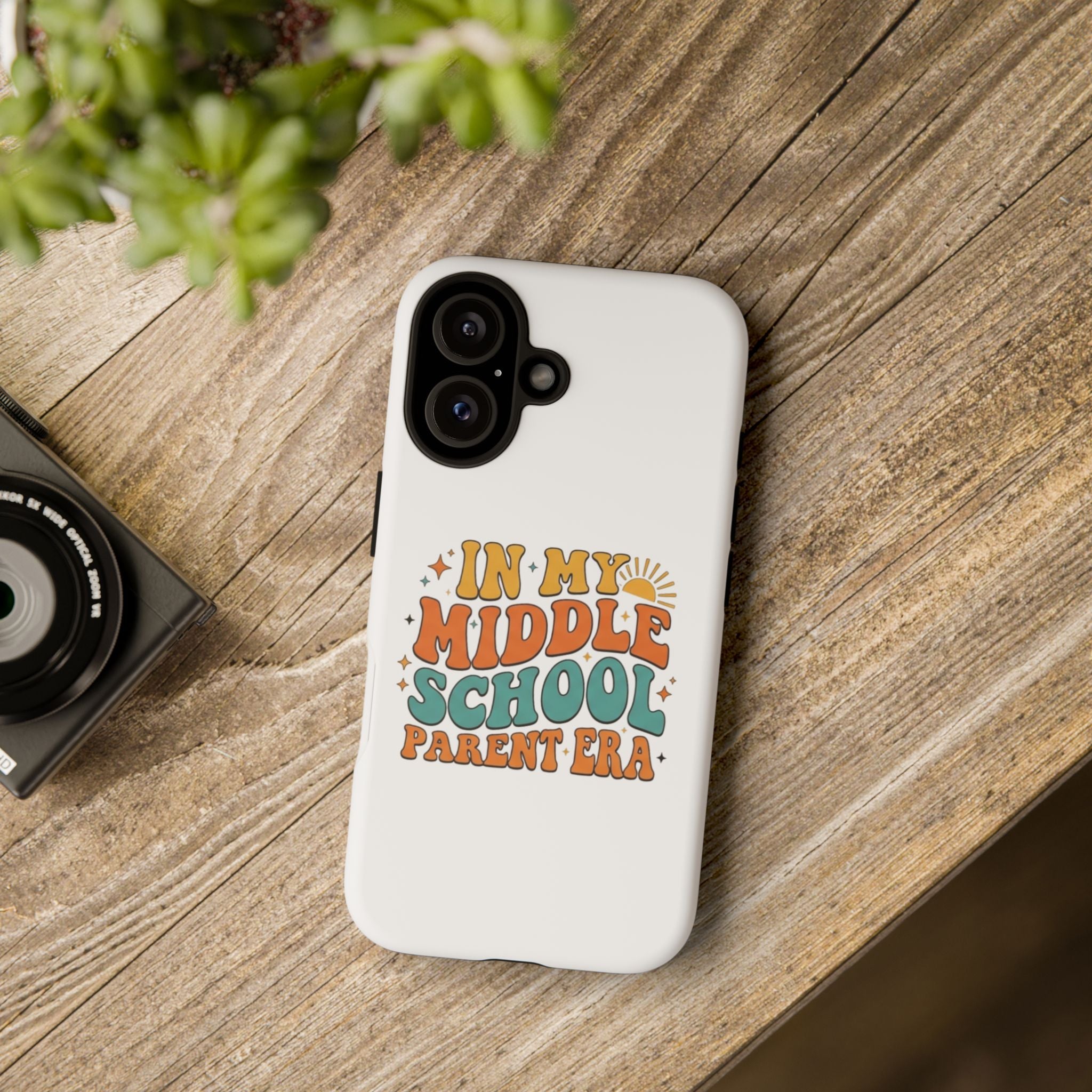 Middle School Parent Phone Case — "In My Middle School Parent Era" Retro Design