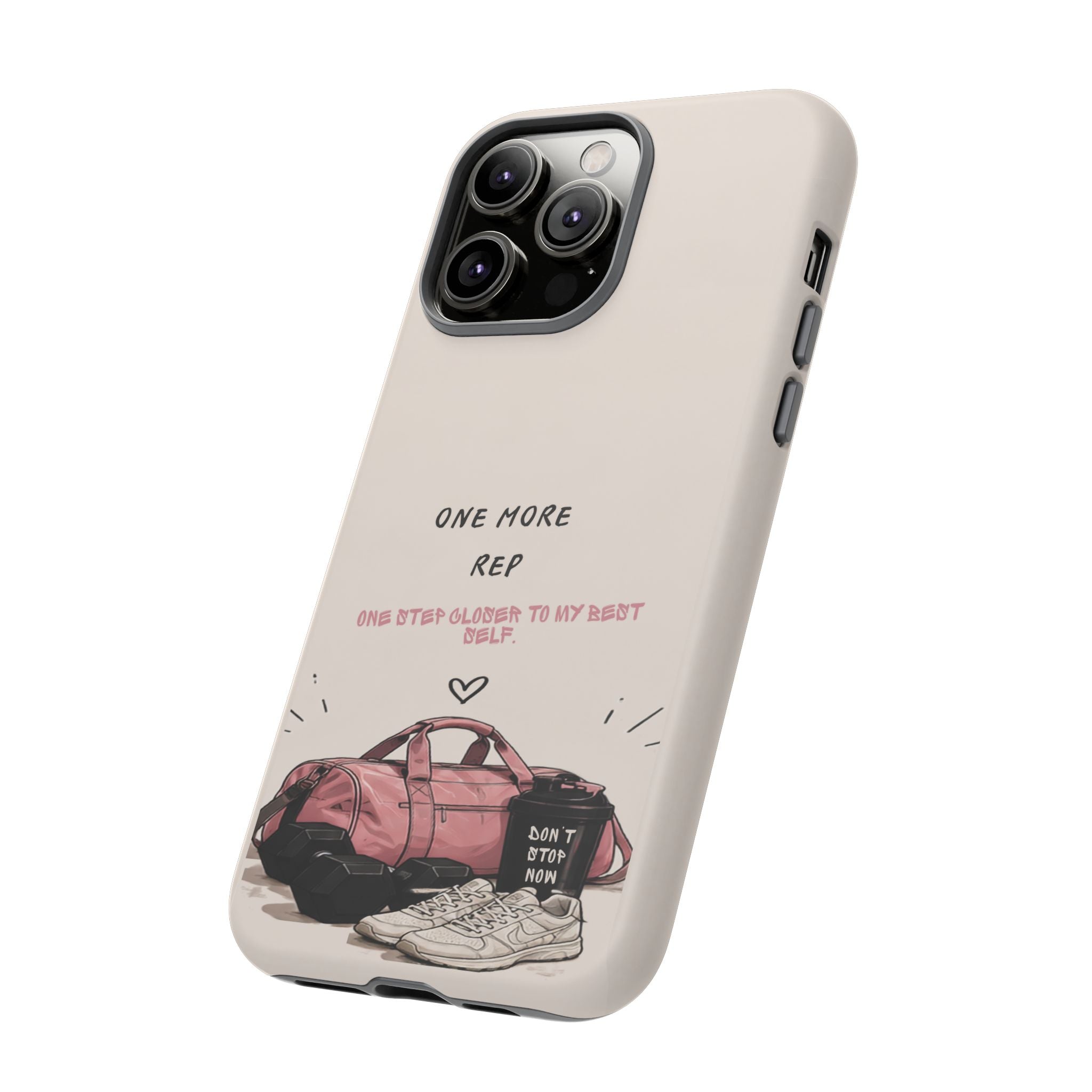 Gym Phone Case — "One More Rep" Workout Duffle & Sneakers Protective Case