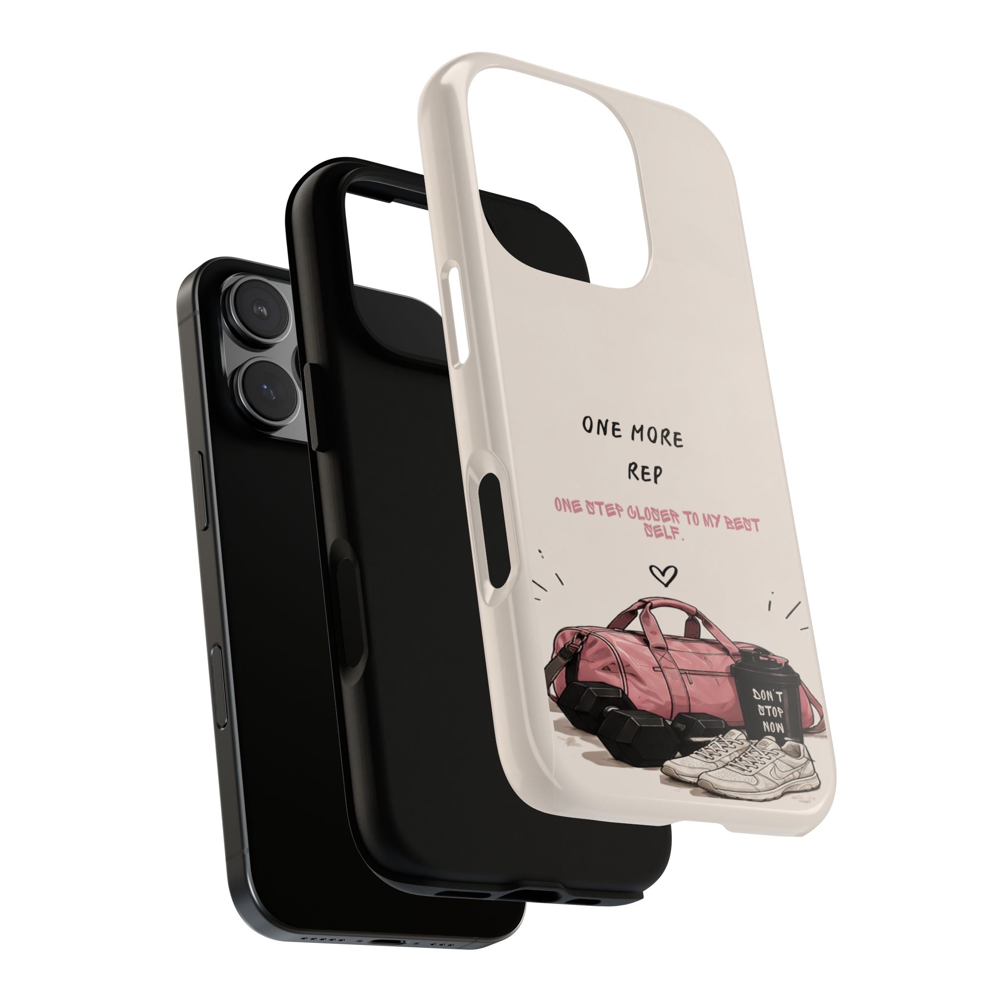 Gym Phone Case — "One More Rep" Workout Duffle & Sneakers Protective Case