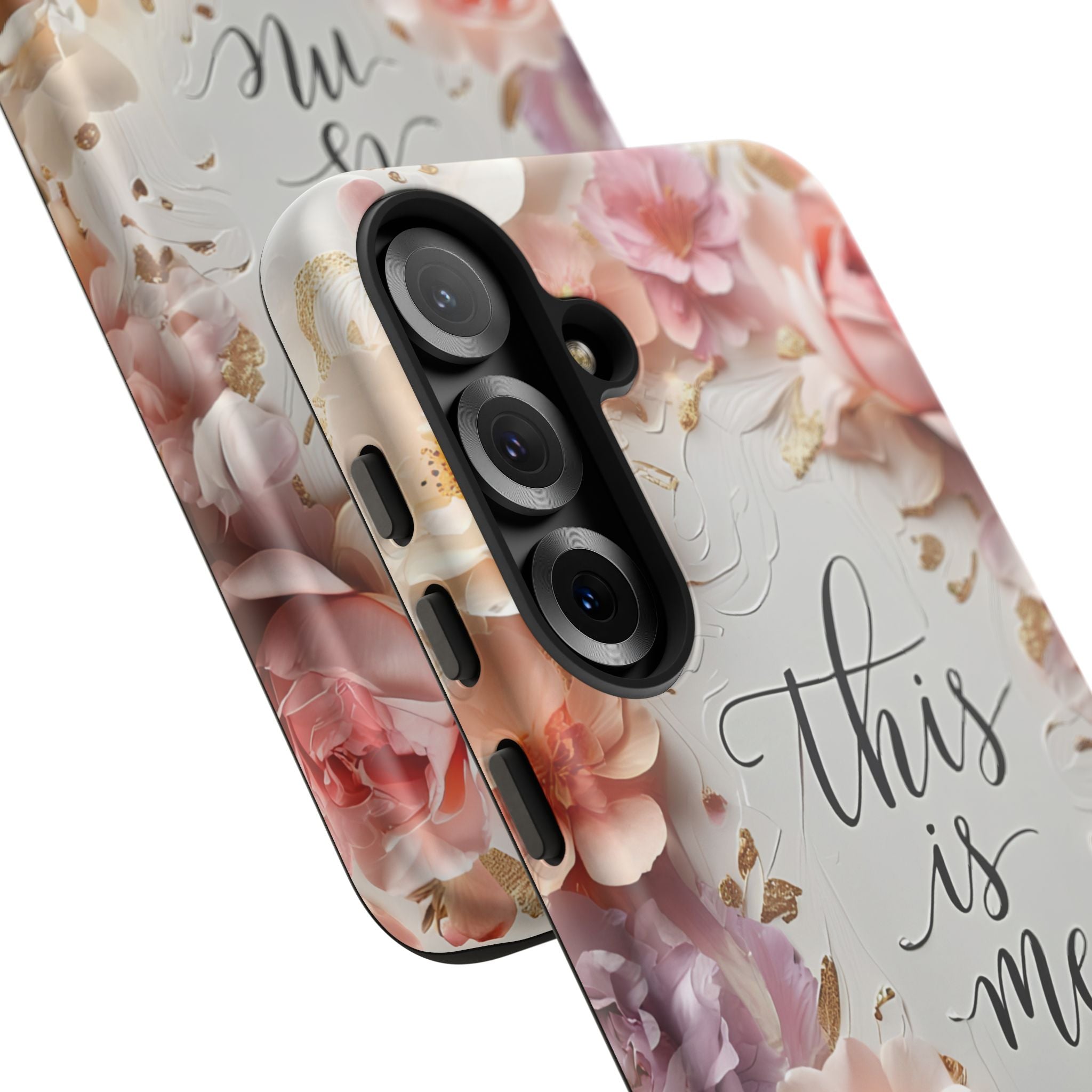Floral "This Is Me" Tough Phone Case — Protective Floral iPhone Cover for Self-Expression, Gift for Her