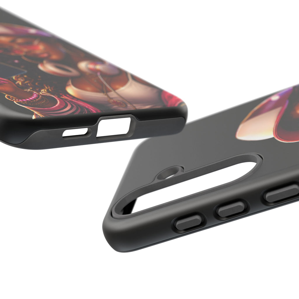 Tough Case – Stylized Urban Girl Phone Case with Headphones & Passport