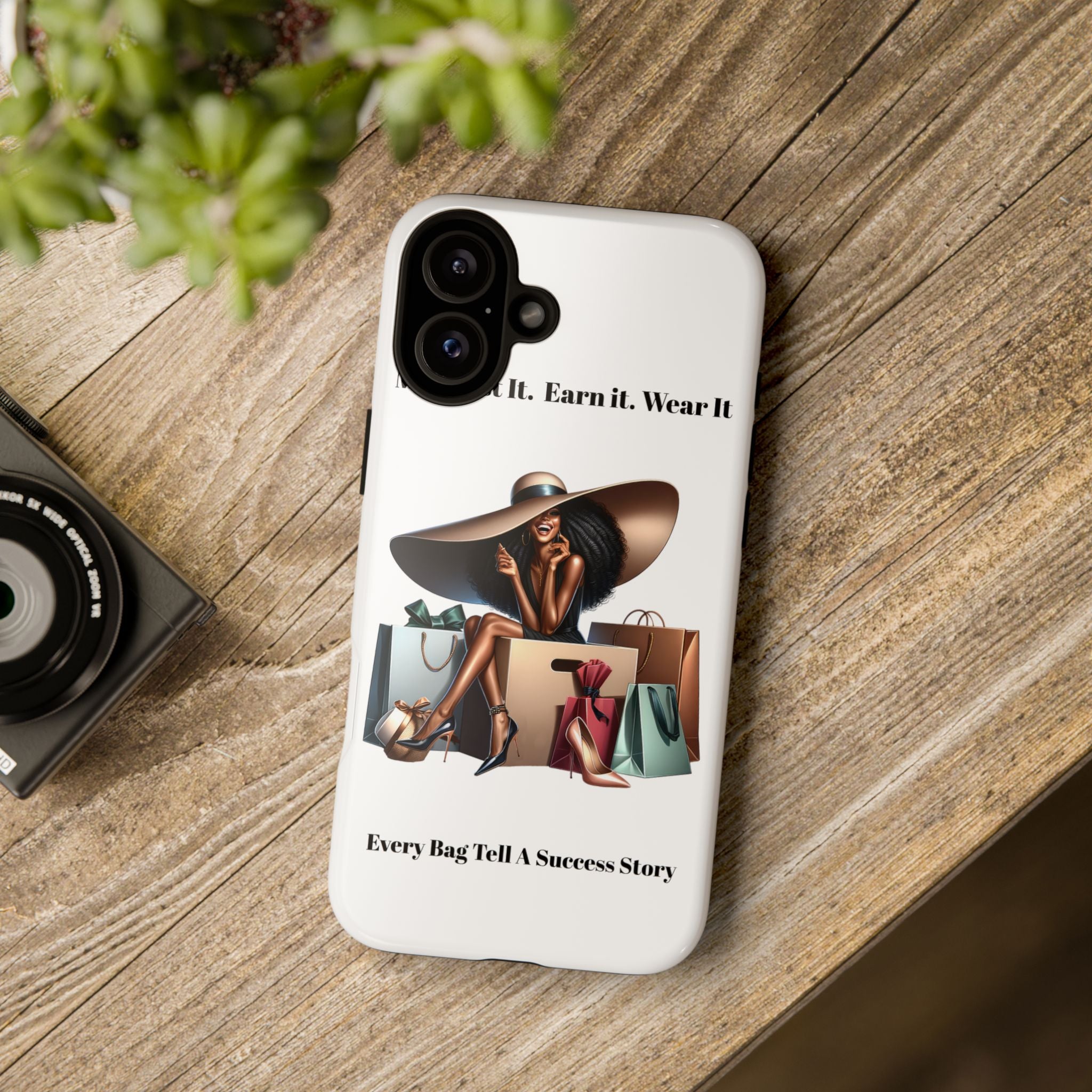 Phone Case - "Manifest It. Earn It. Wear It." Chic Shopper Design