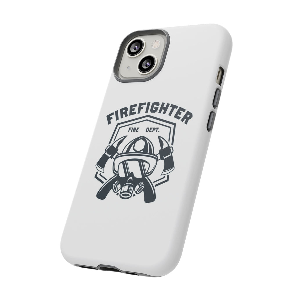 Firefighter Tough Phone Case — Fire Dept Helmet & Axes Protective Cover
