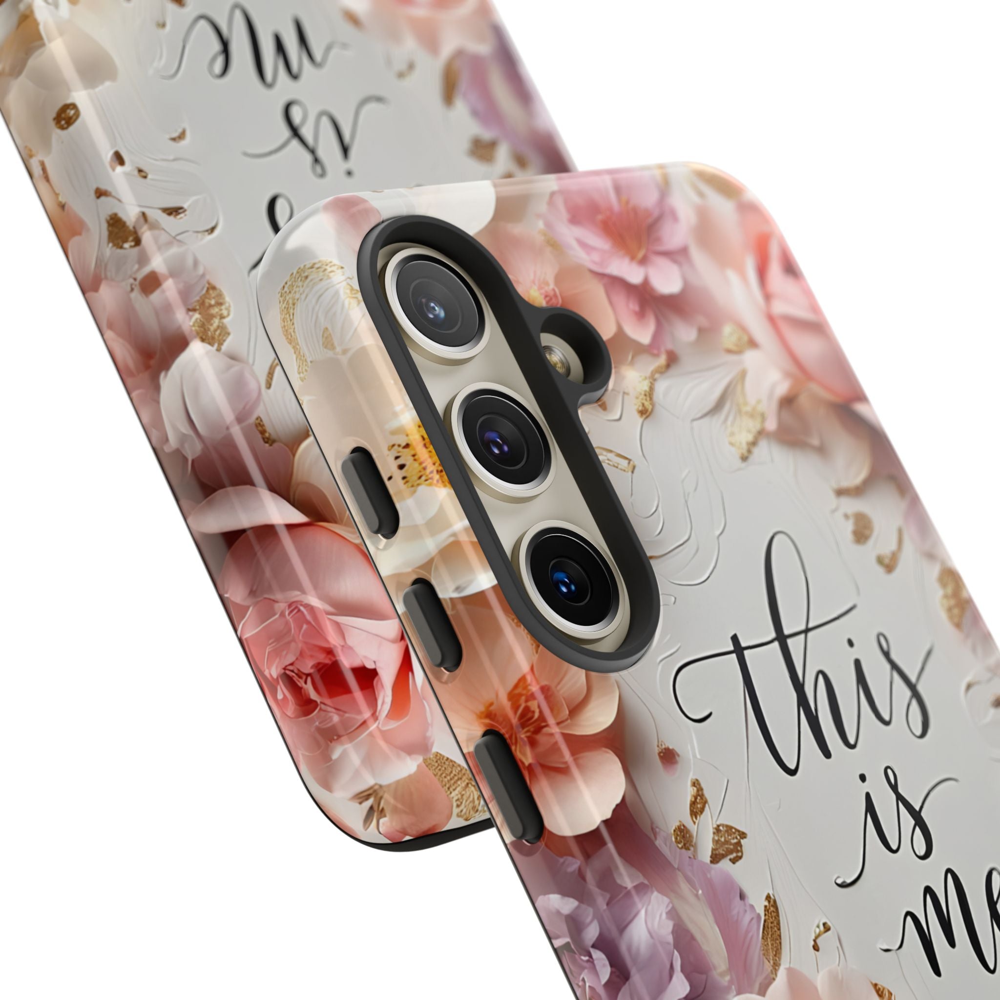 Floral "This Is Me" Tough Phone Case — Protective Floral iPhone Cover for Self-Expression, Gift for Her