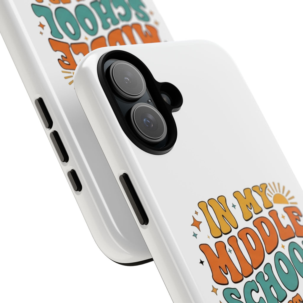 Middle School Parent Phone Case — "In My Middle School Parent Era" Retro Design