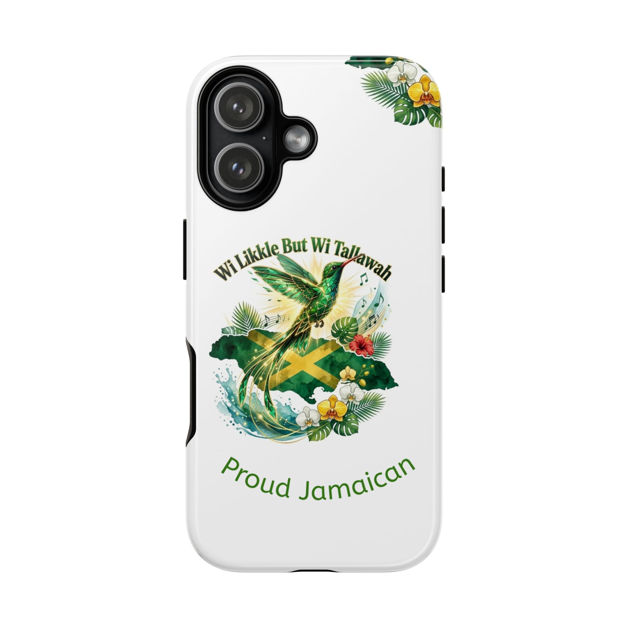Jamaica Hummingbird Phone Case — “Wi Likkle But Wi Tallawah” Tropical Protective Cover