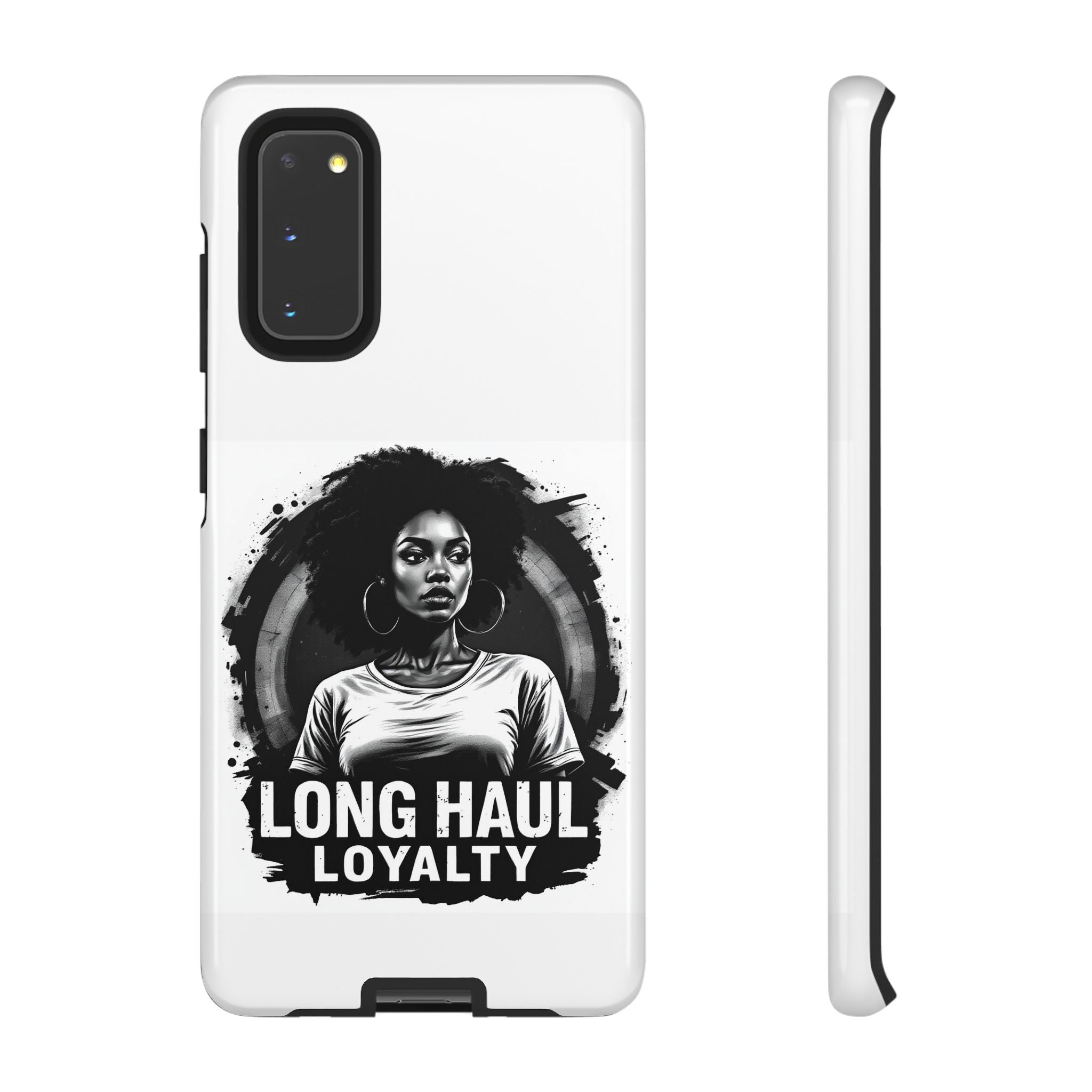 Phone Case — "Long Haul Loyalty" Black & White Portrait Protective Case