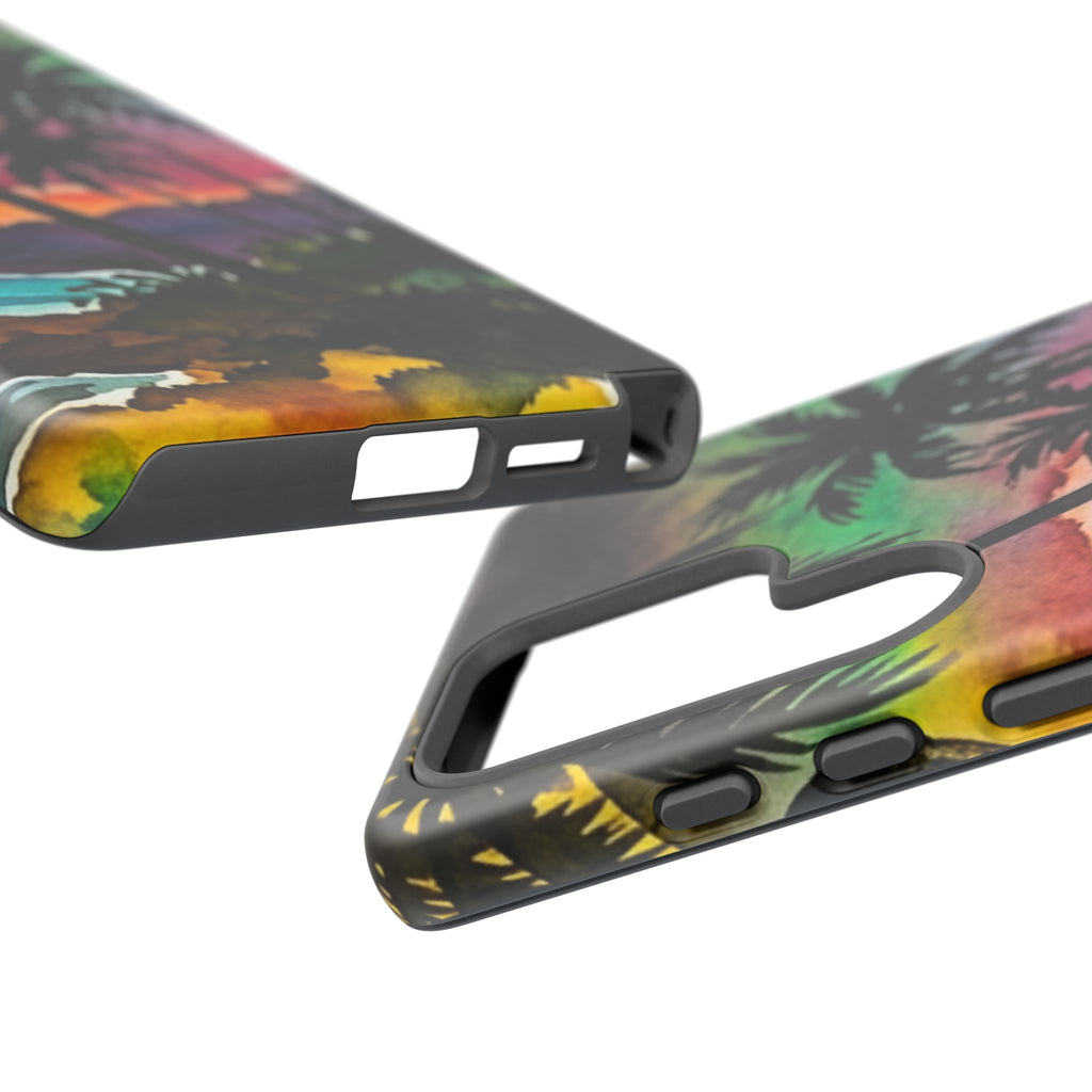 Tropical Sunset Phone Case – Palm Tree Beach Protective Cover
