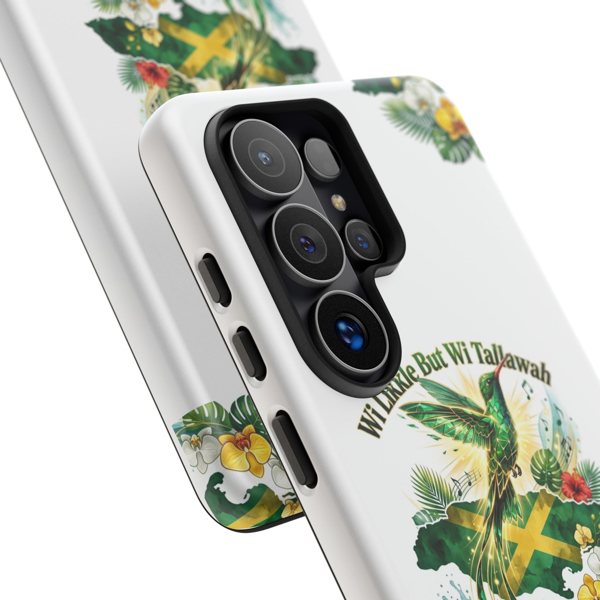 Jamaica Hummingbird Phone Case — “Wi Likkle But Wi Tallawah” Tropical Protective Cover