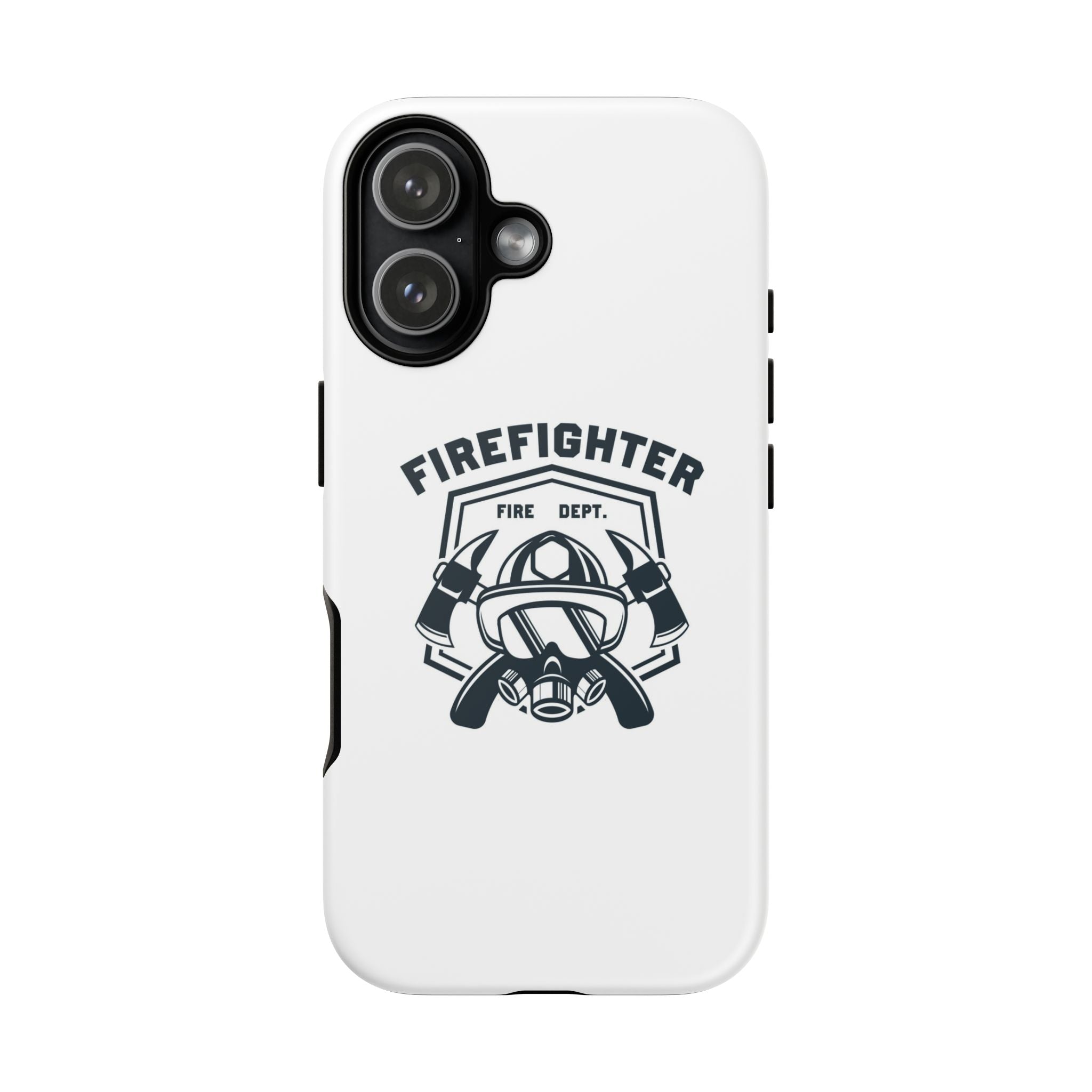 Firefighter Tough Phone Case — Fire Dept Helmet & Axes Protective Cover