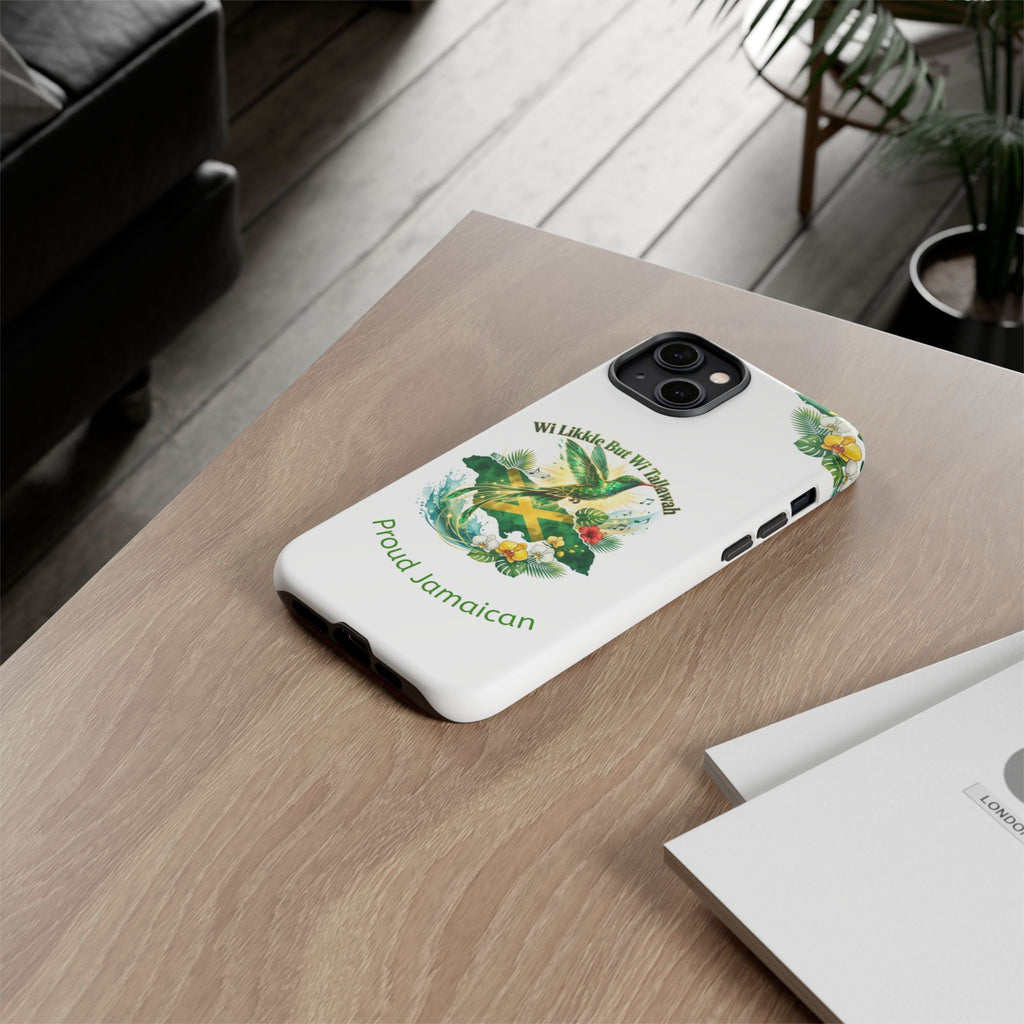Jamaica Hummingbird Phone Case — “Wi Likkle But Wi Tallawah” Tropical Protective Cover
