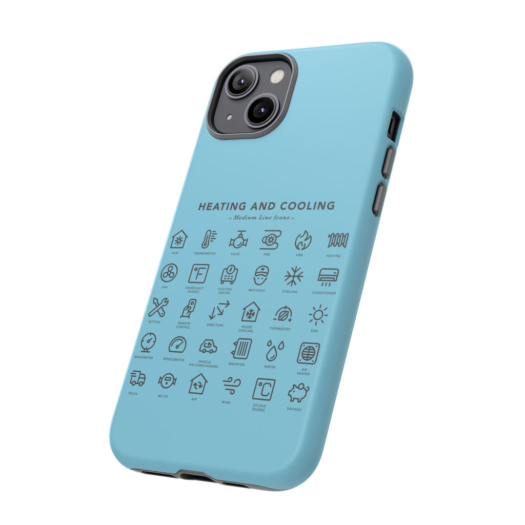 Heating and Cooling Icons Phone Case – HVAC Technician Protective Phone Cover