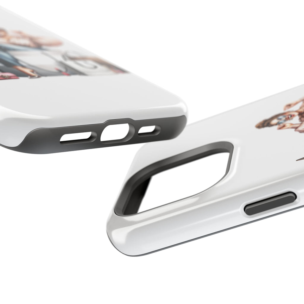Magnetic Impact-Resistant Case — Luxury Shopper Goddess on Clouds Phone Cover