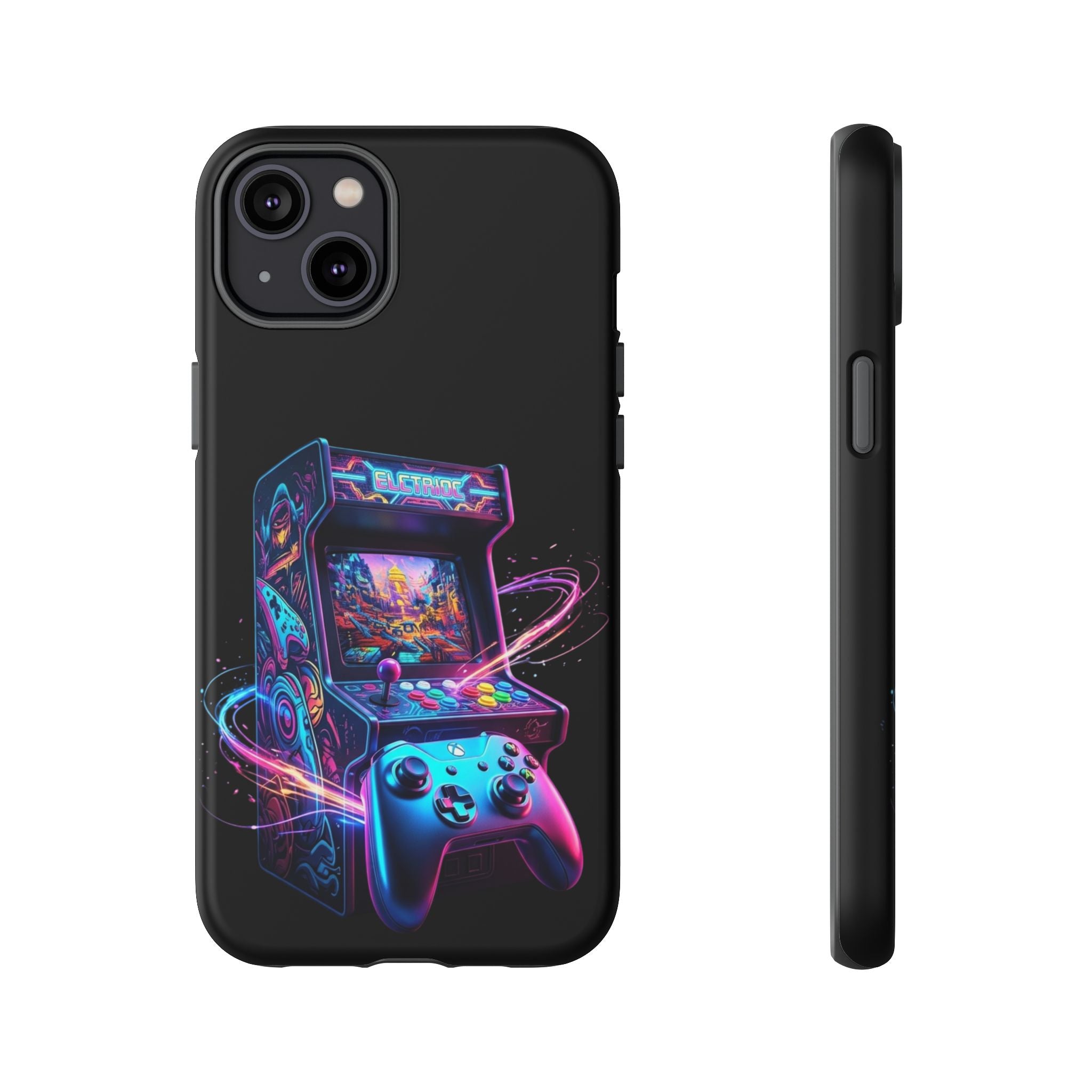 Retro Arcade Phone Case — Neon Gaming Controller Design