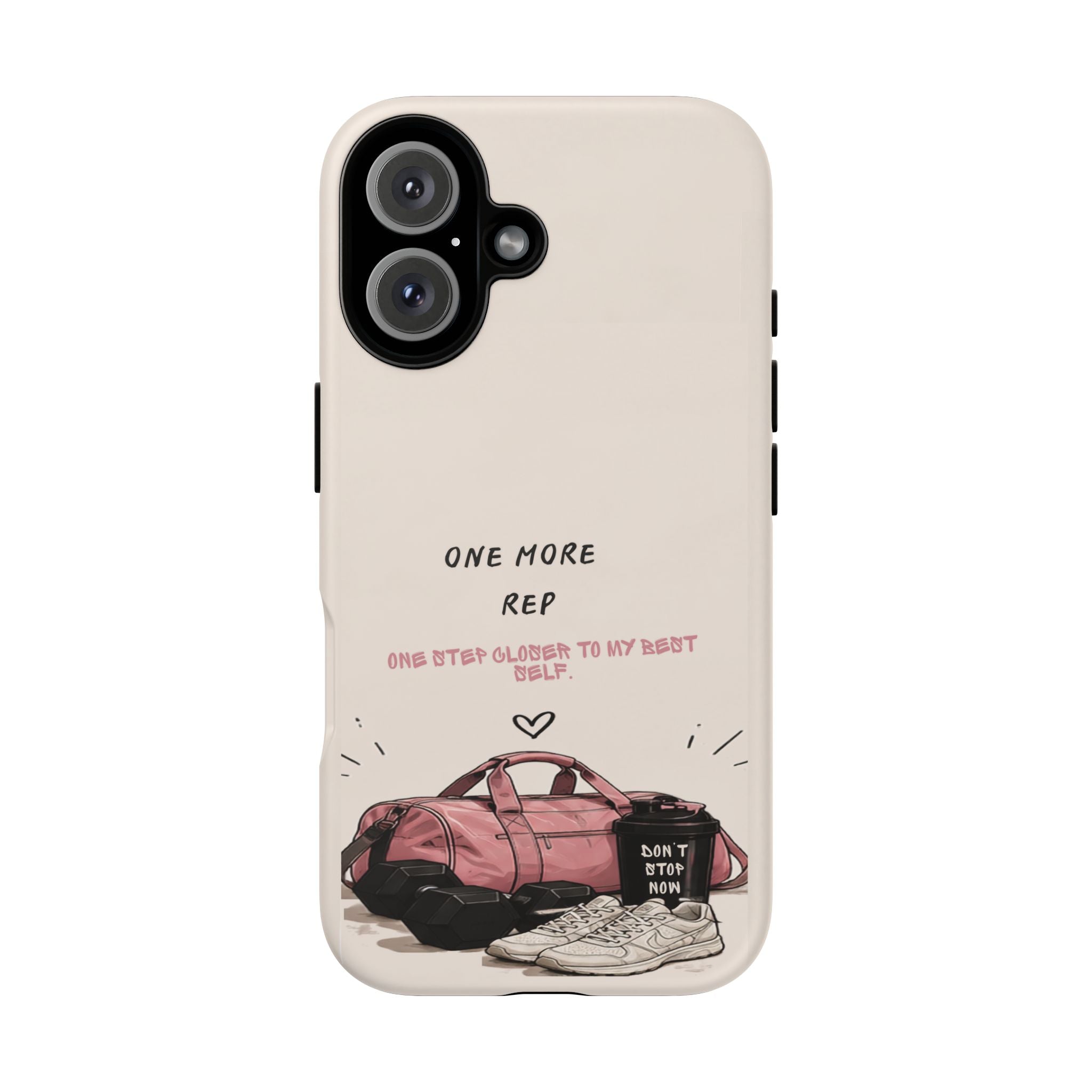 Gym Phone Case — "One More Rep" Workout Duffle & Sneakers Protective Case