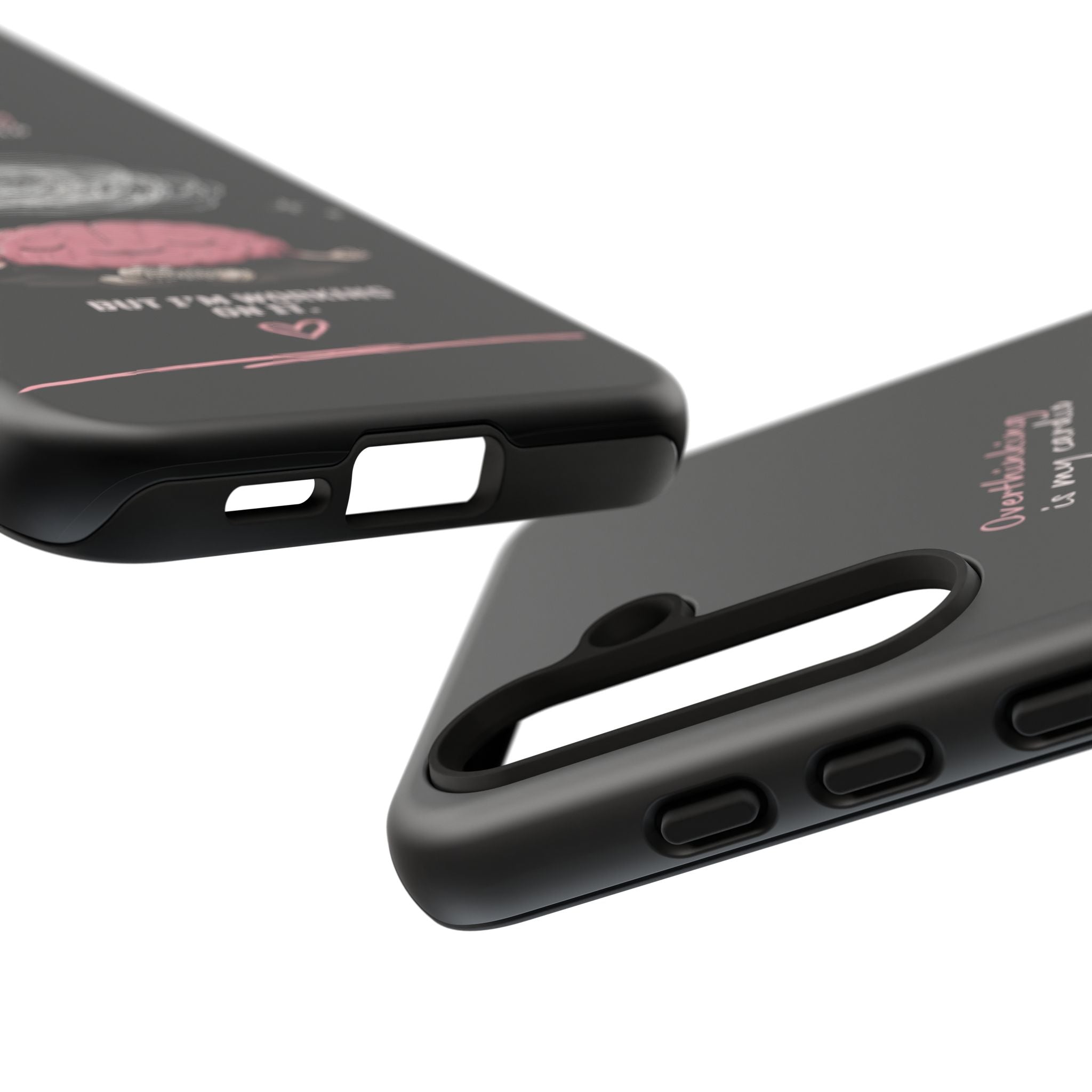 Phone Case — "Overthinking Is My Cardio" Cute Meditating Brain Protective Case