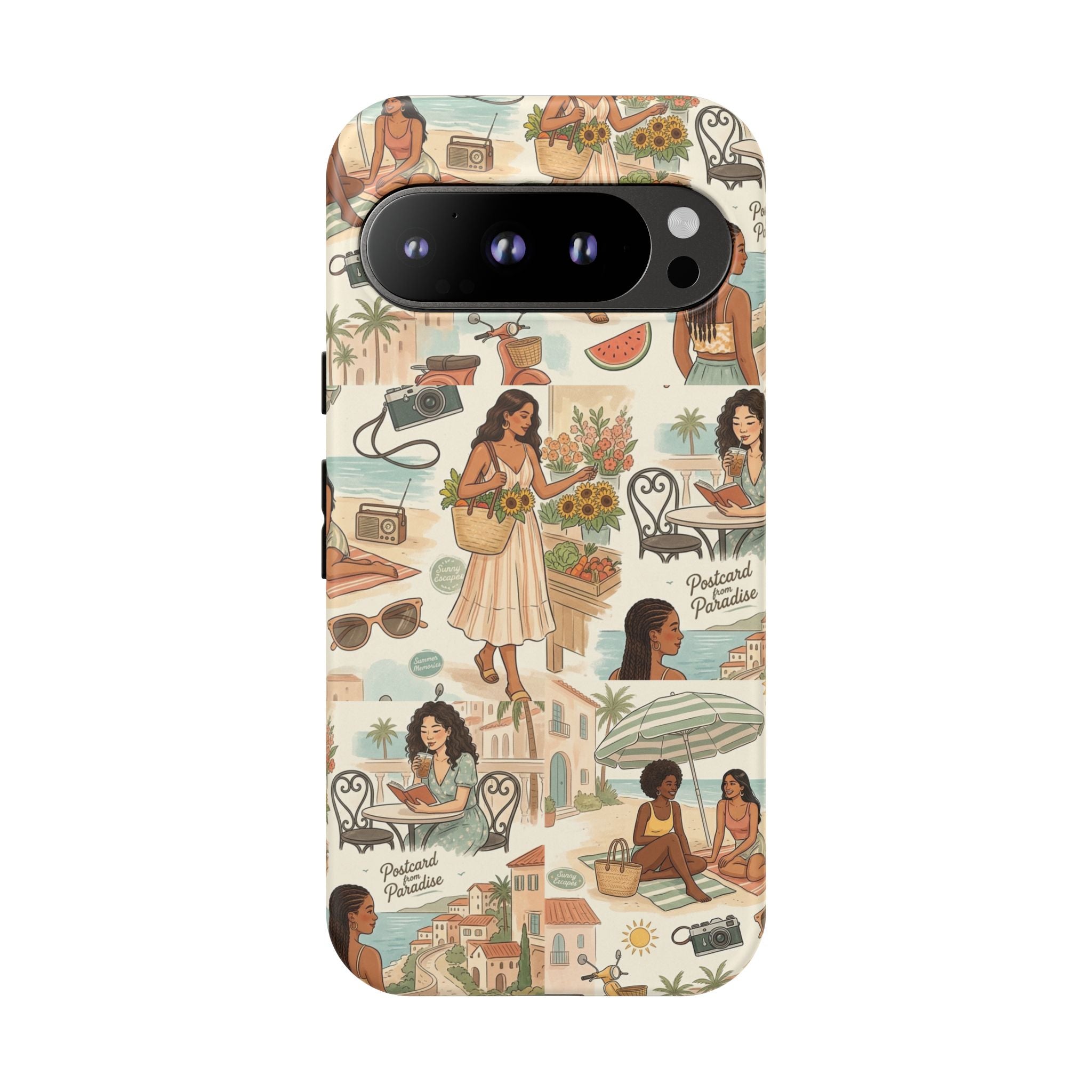 Tropical Vacation Phone Case — Vintage Beach Women Pattern