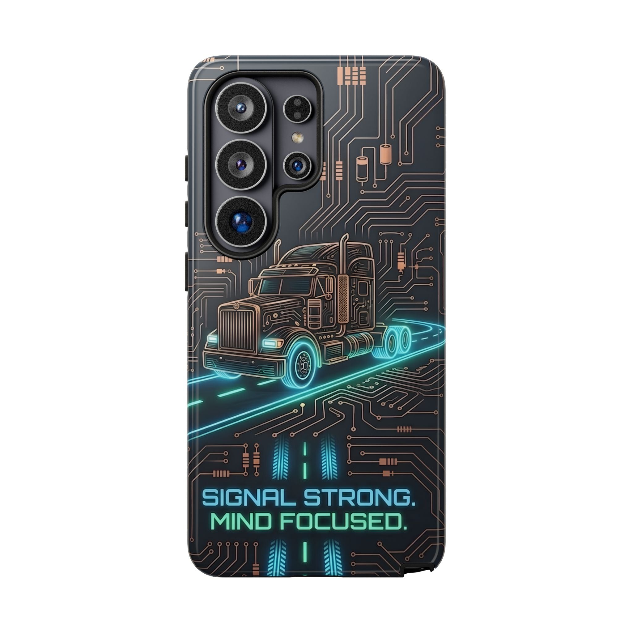 Truck Driver Gamer Phone Case — “Real Life. No Pause Button.”