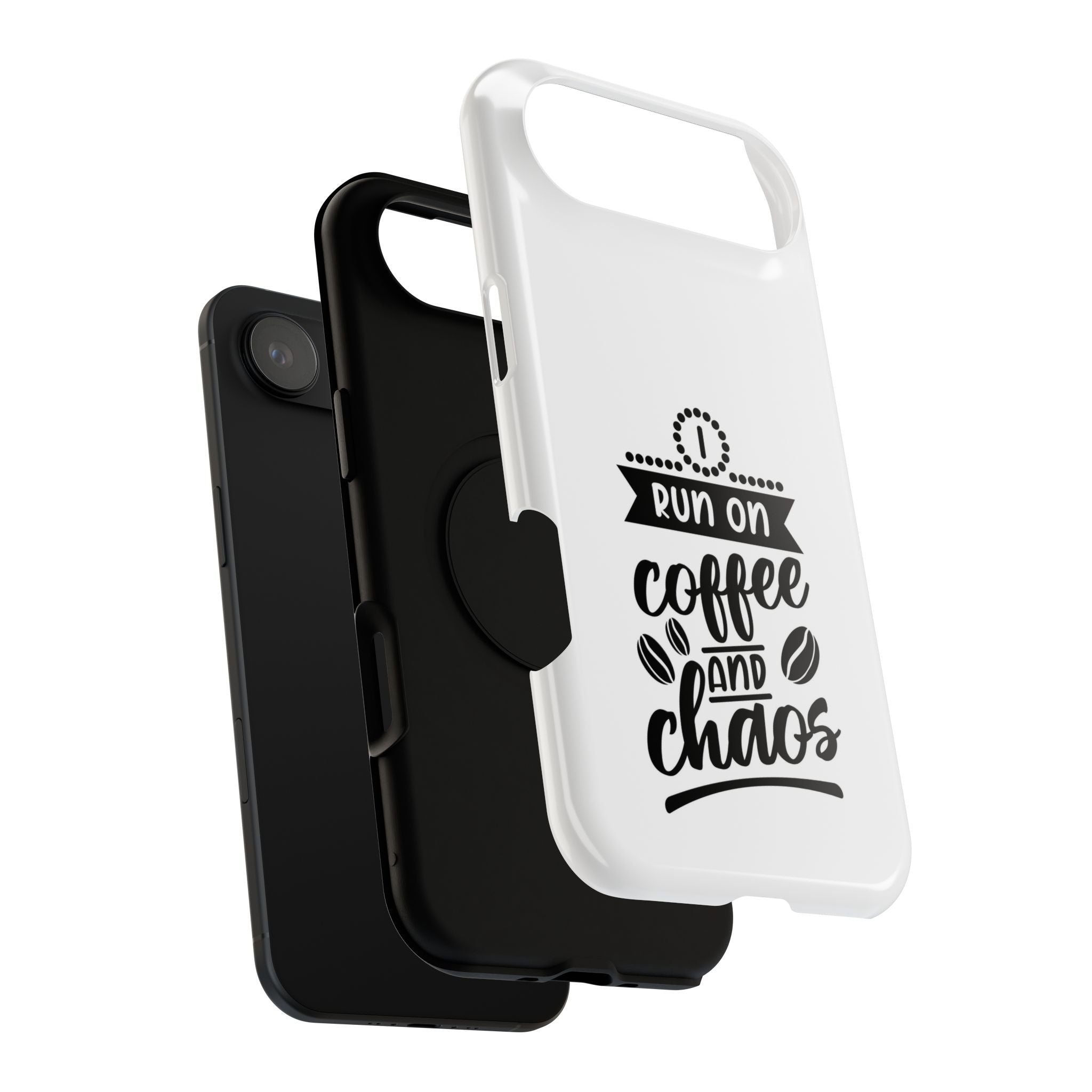 Phone Case — "Run on Coffee and Chaos" Impact-Resistant Protective Cover