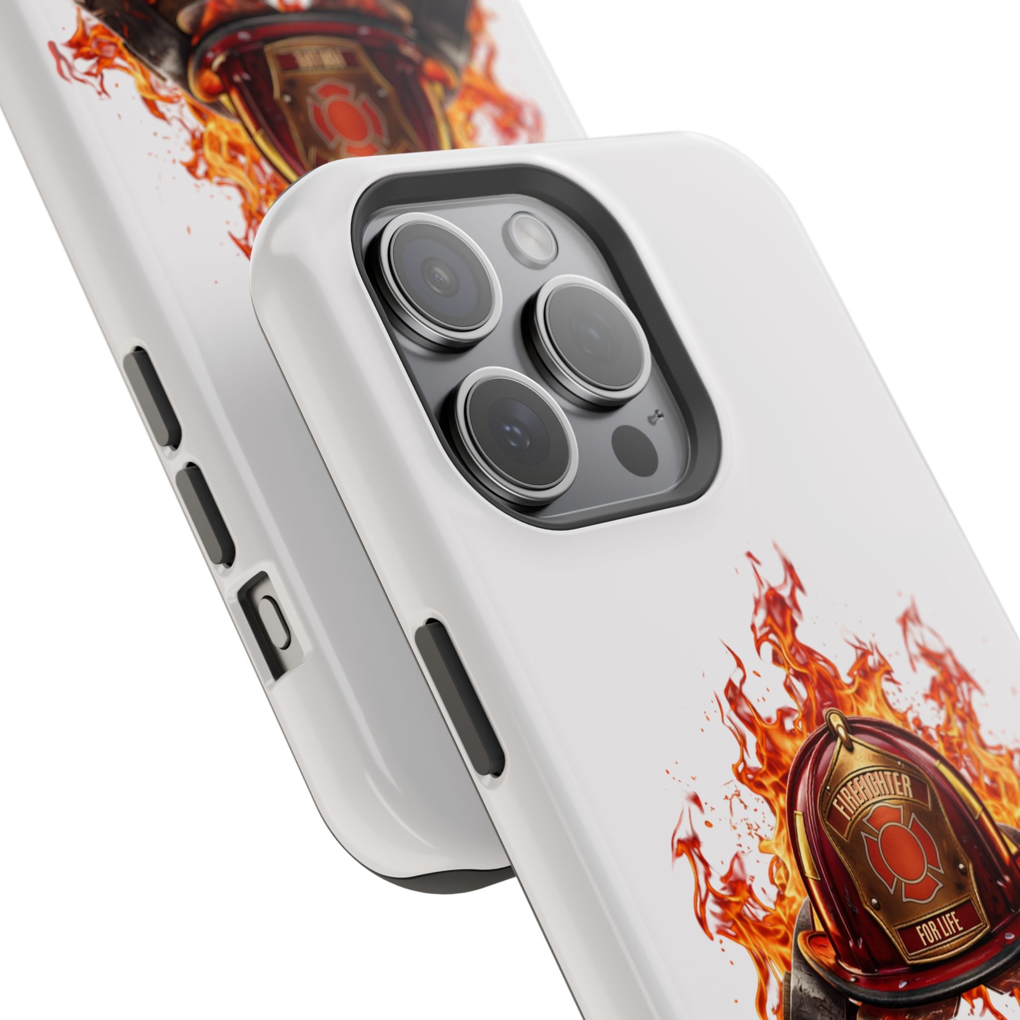 Firefighter Helmet Flames Phone Case — Station 117 Magnetic Impact-Resistant Case