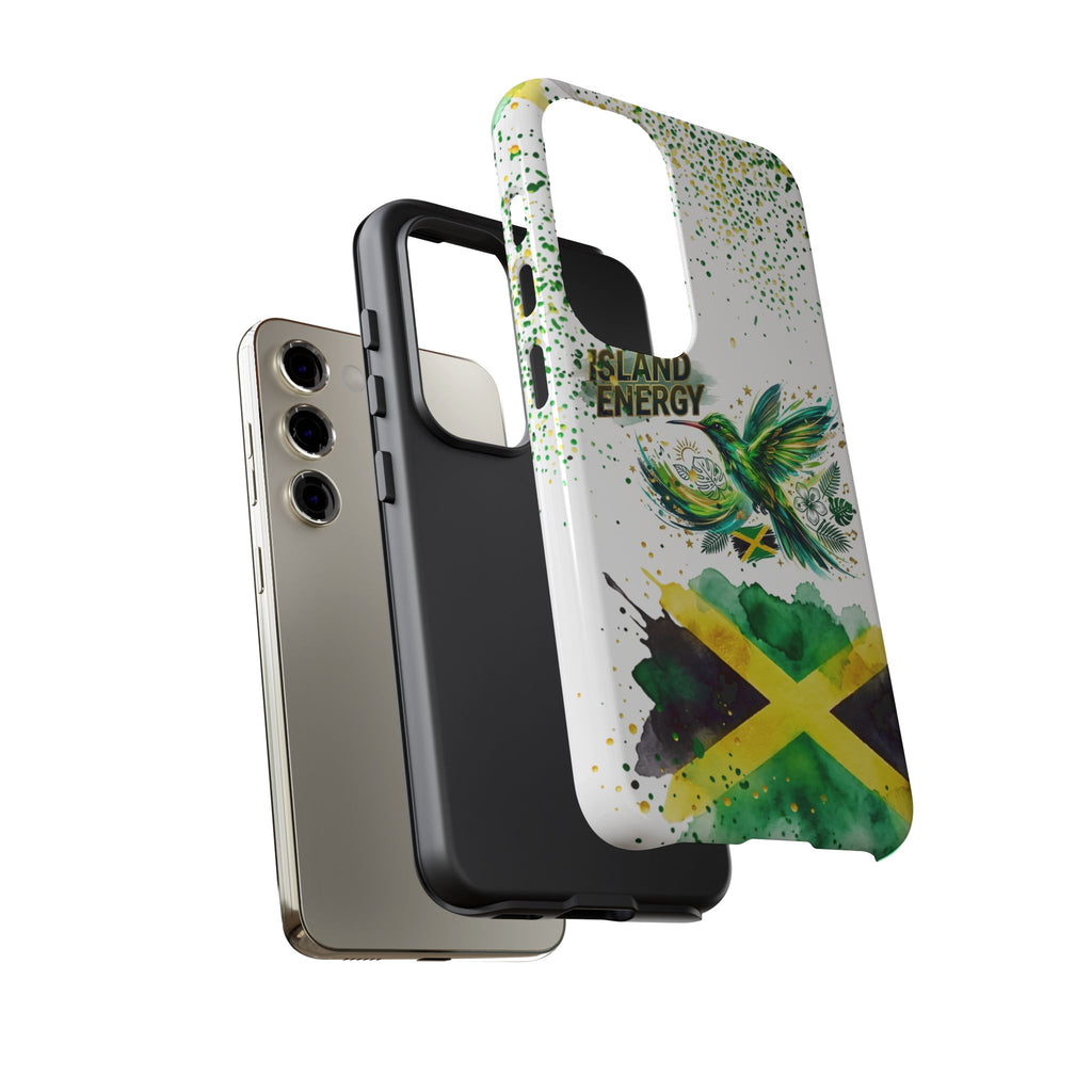 Island Energy Tough Phone Case — Colorful Hummingbird & Tropical Sunset Protective Cover