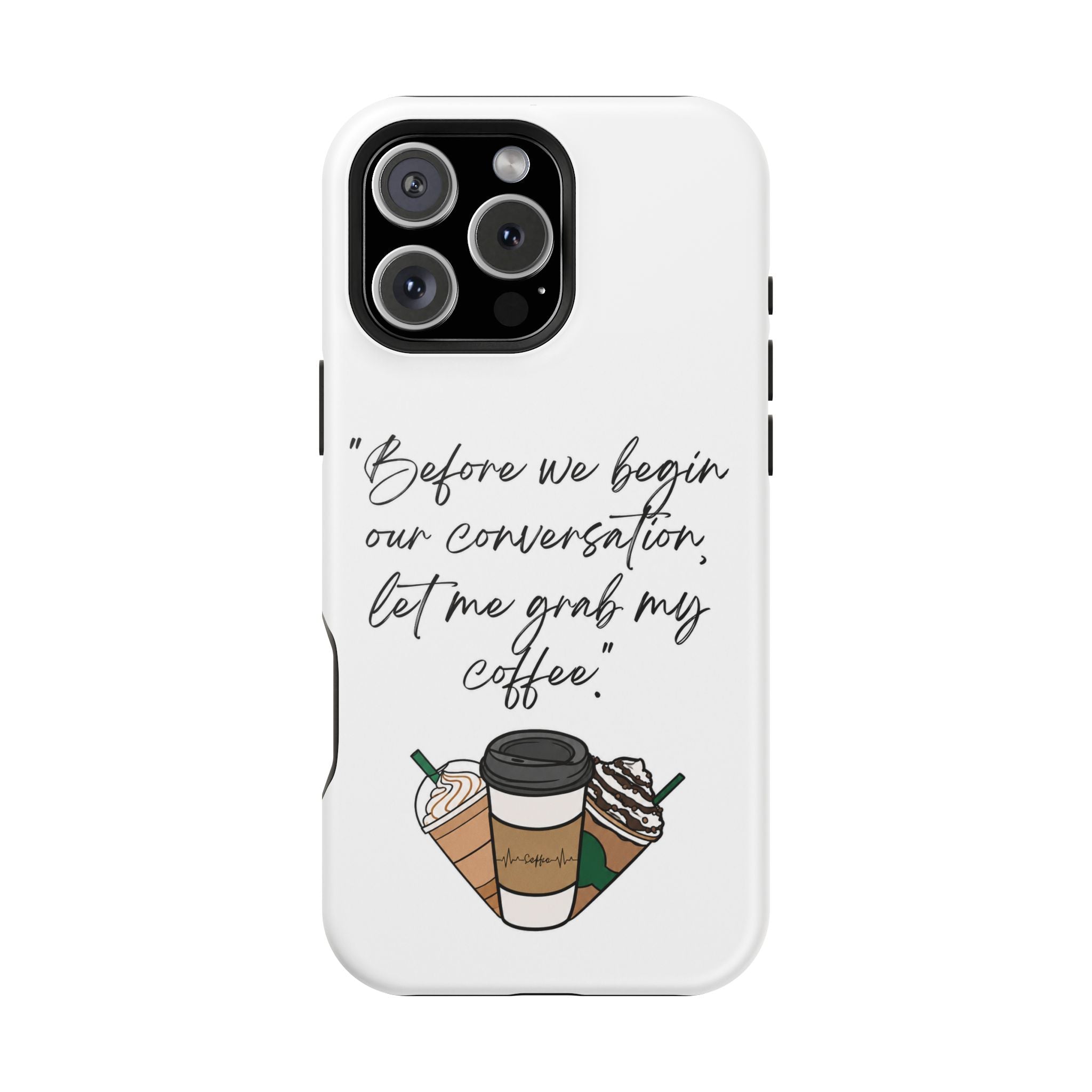 Coffee Quote Magnetic Impact-Resistant Phone Case