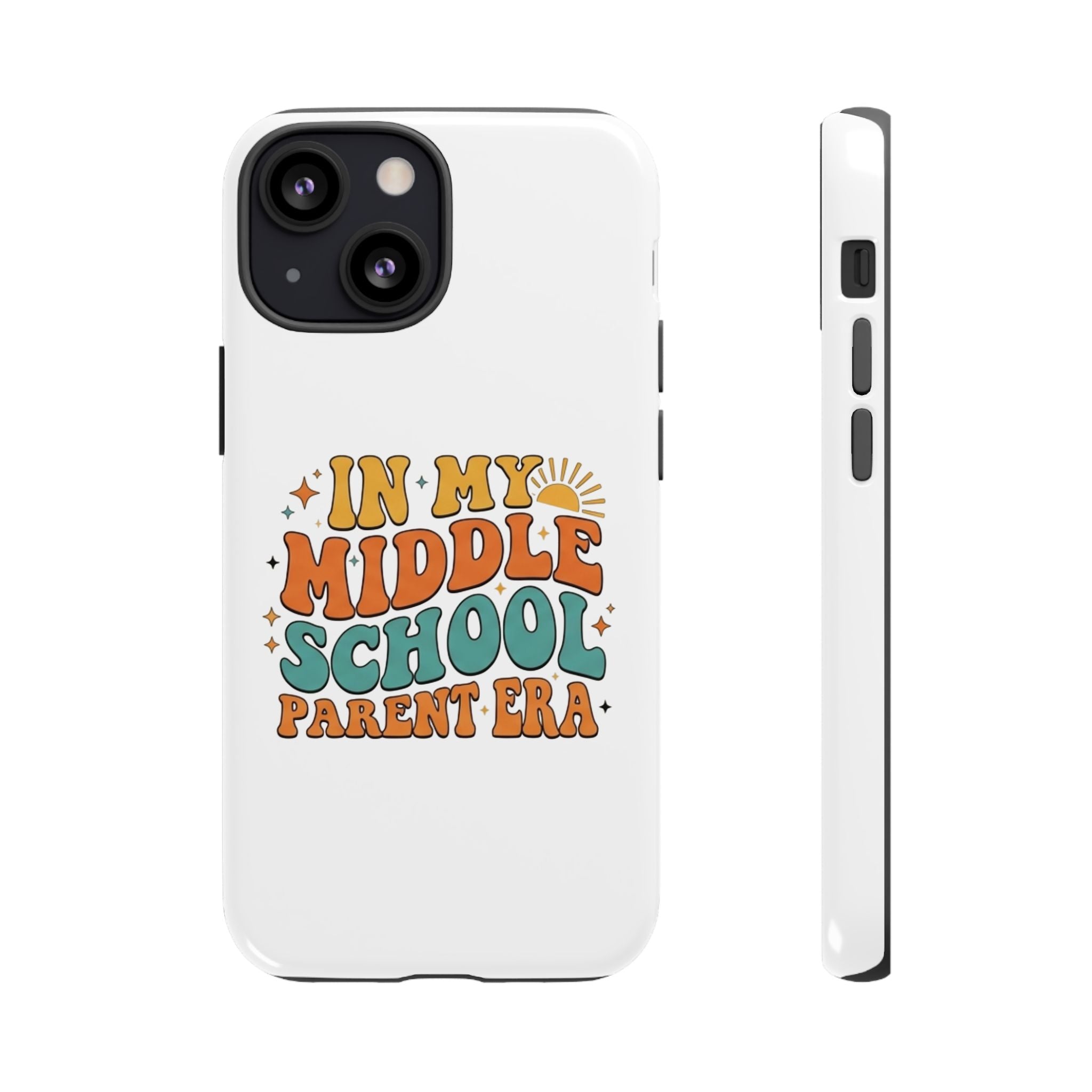 Middle School Parent Phone Case — "In My Middle School Parent Era" Retro Design
