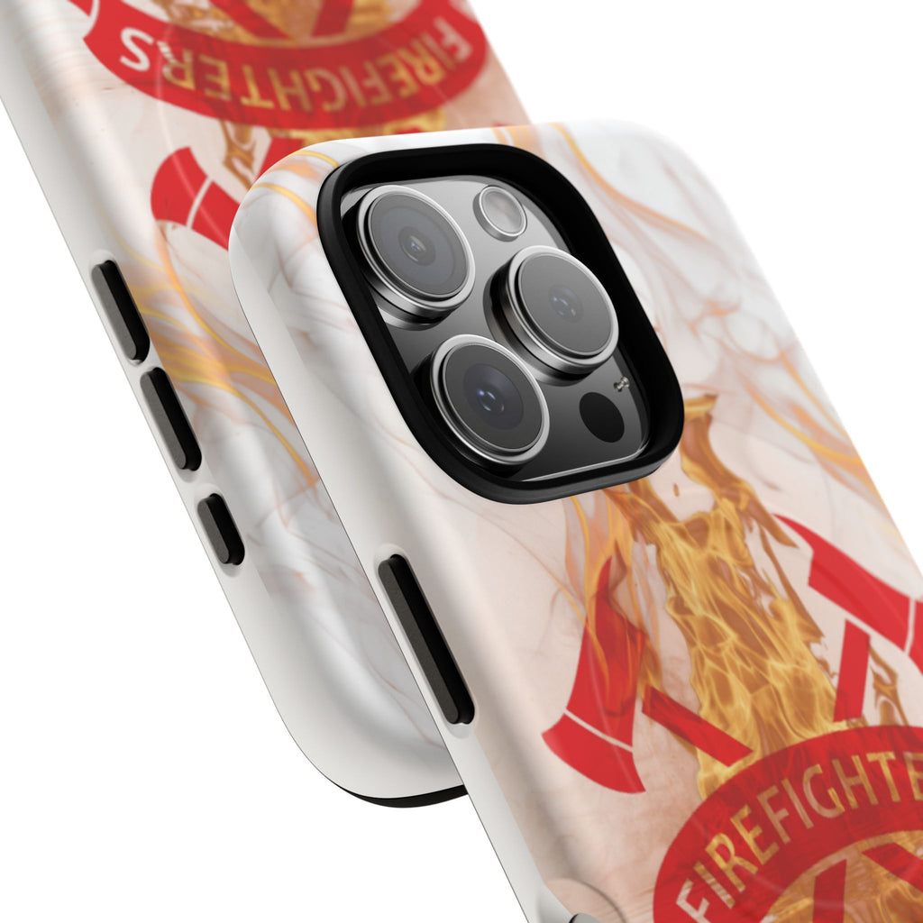 Firefighter Emblem Tough Magnetic Phone Case — Flame Design